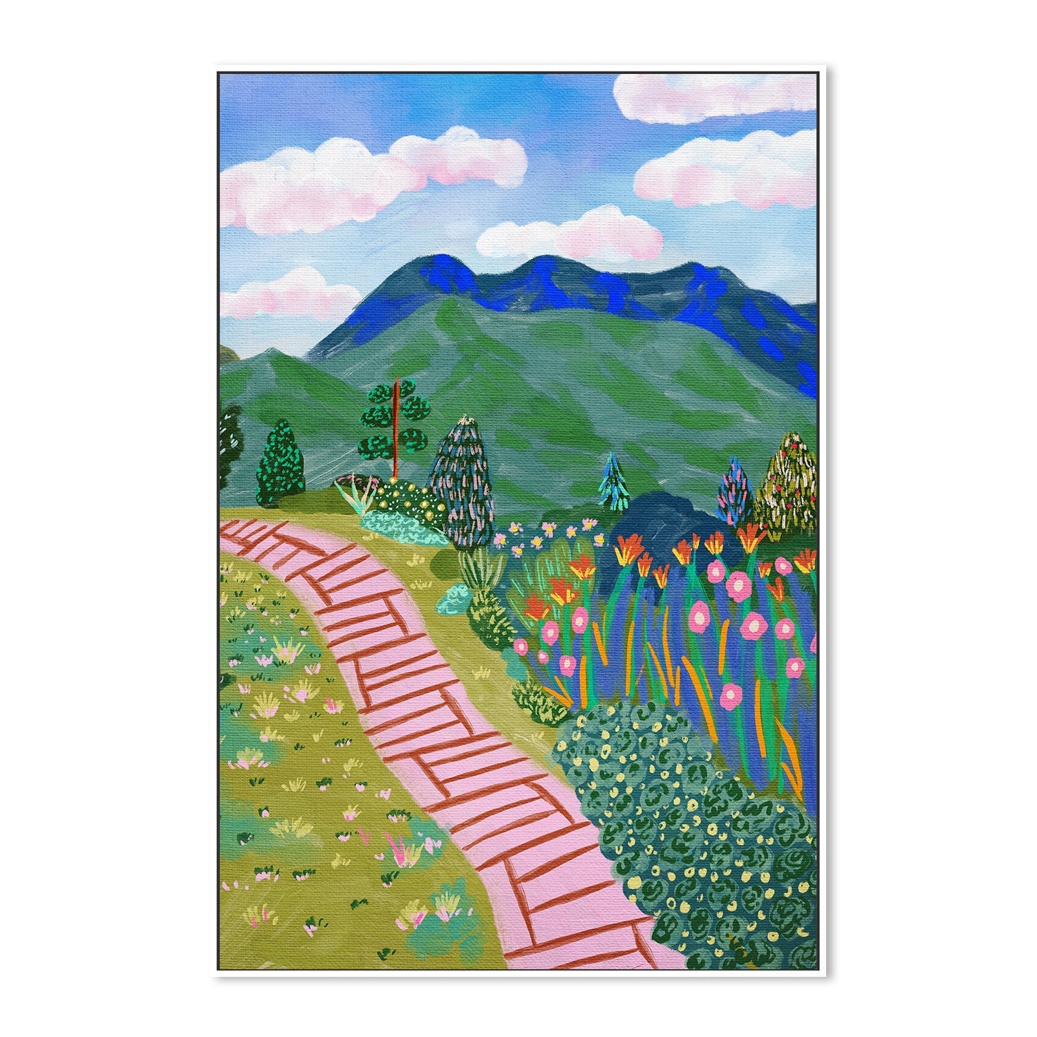 wall-art-print-canvas-poster-framed-Colorful Mountain , By Kartika Paramita-5