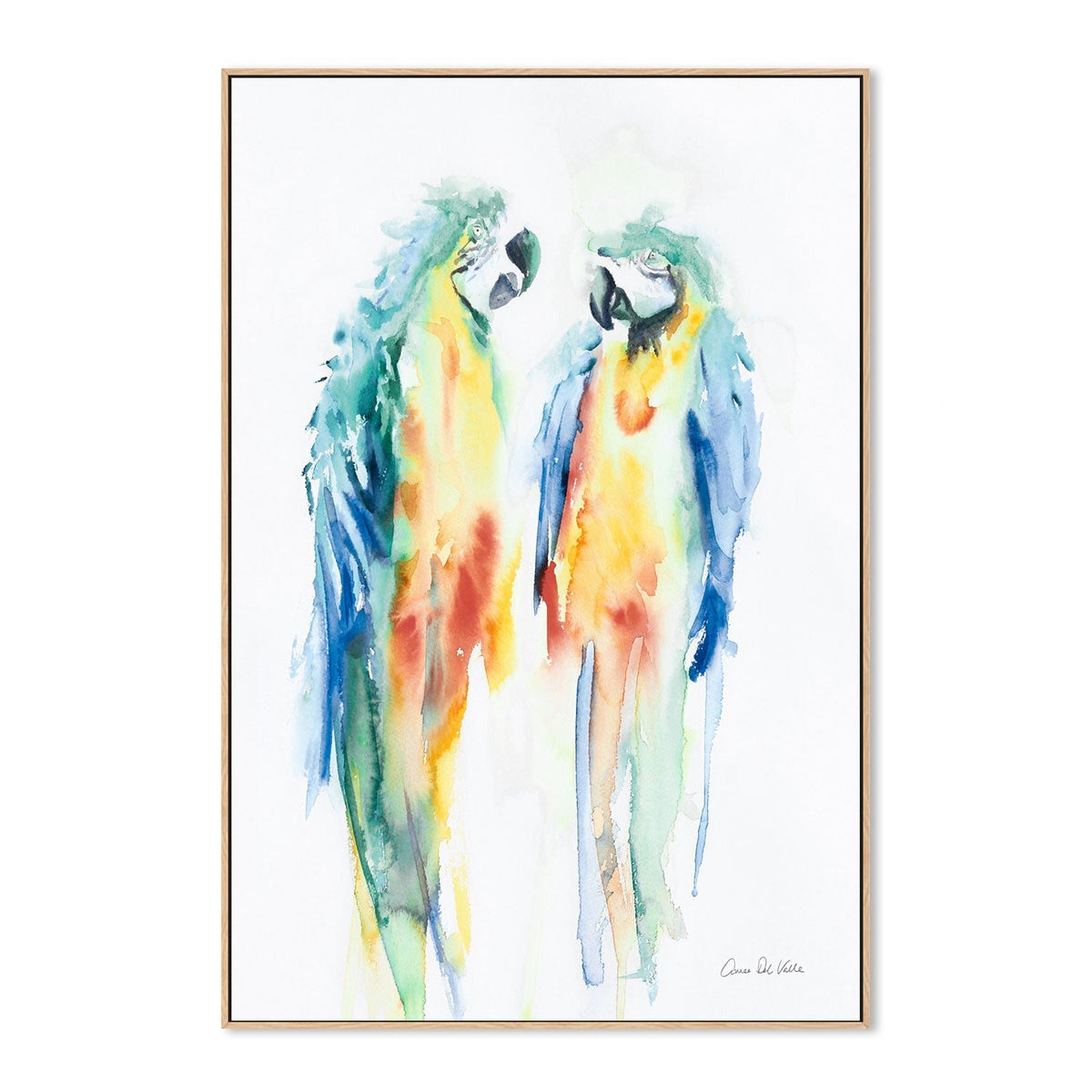wall-art-print-canvas-poster-framed-Colorful Parrots , By Aimee Del Valle-GIOIA-WALL-ART