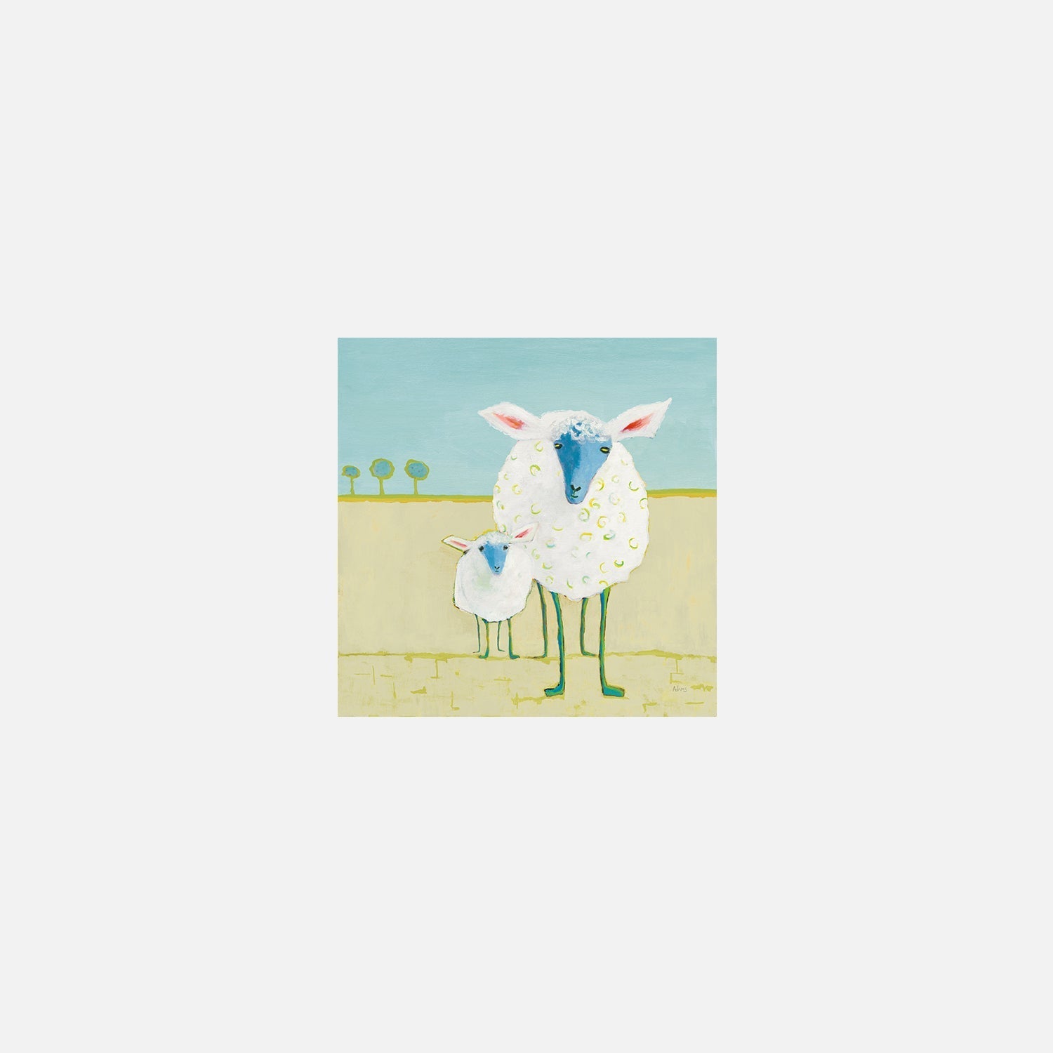 wall-art-print-canvas-poster-framed-Colorful Sheep , By Phyllis Adams-1