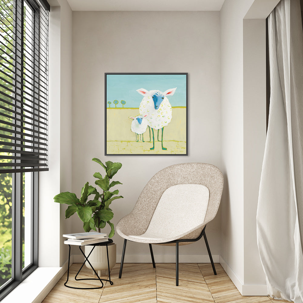 wall-art-print-canvas-poster-framed-Colorful Sheep , By Phyllis Adams-2