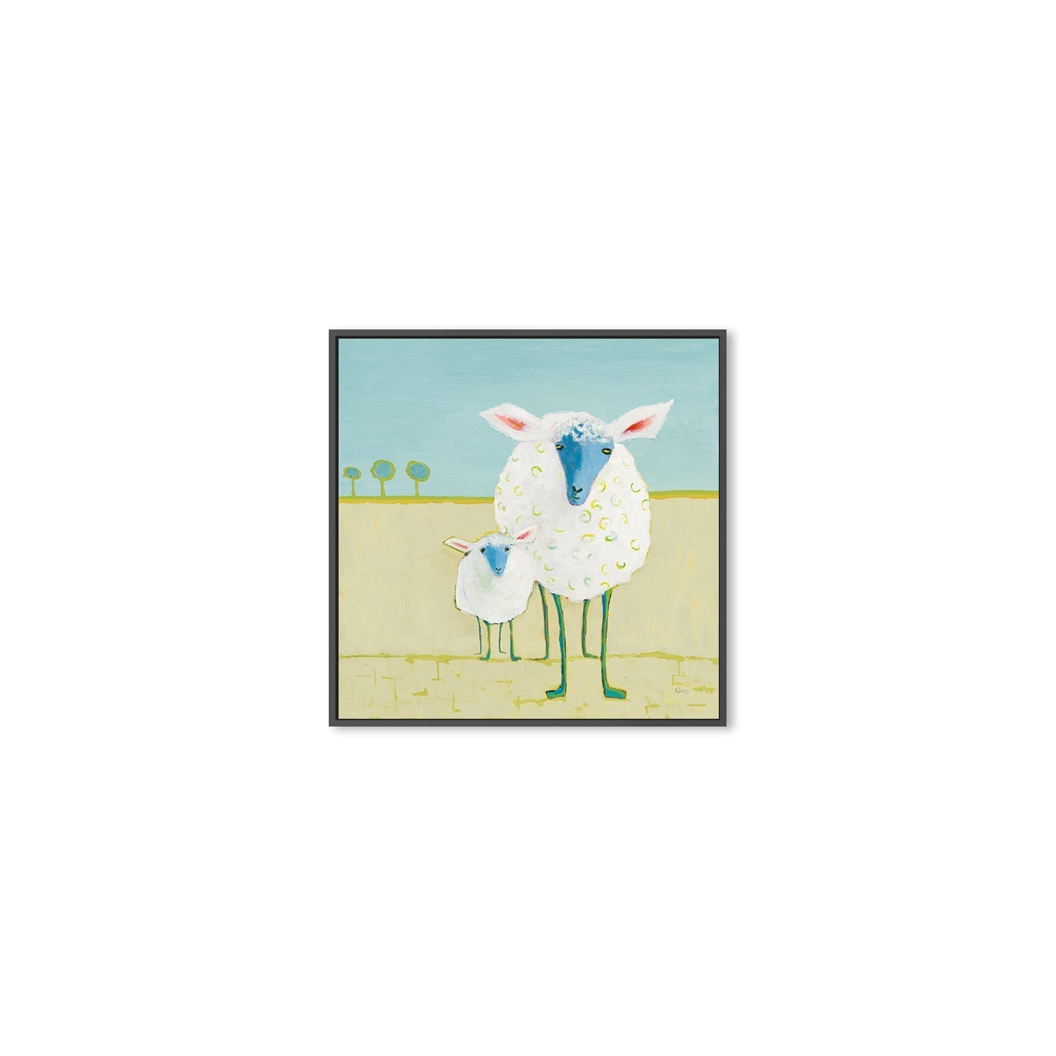 wall-art-print-canvas-poster-framed-Colorful Sheep , By Phyllis Adams-3
