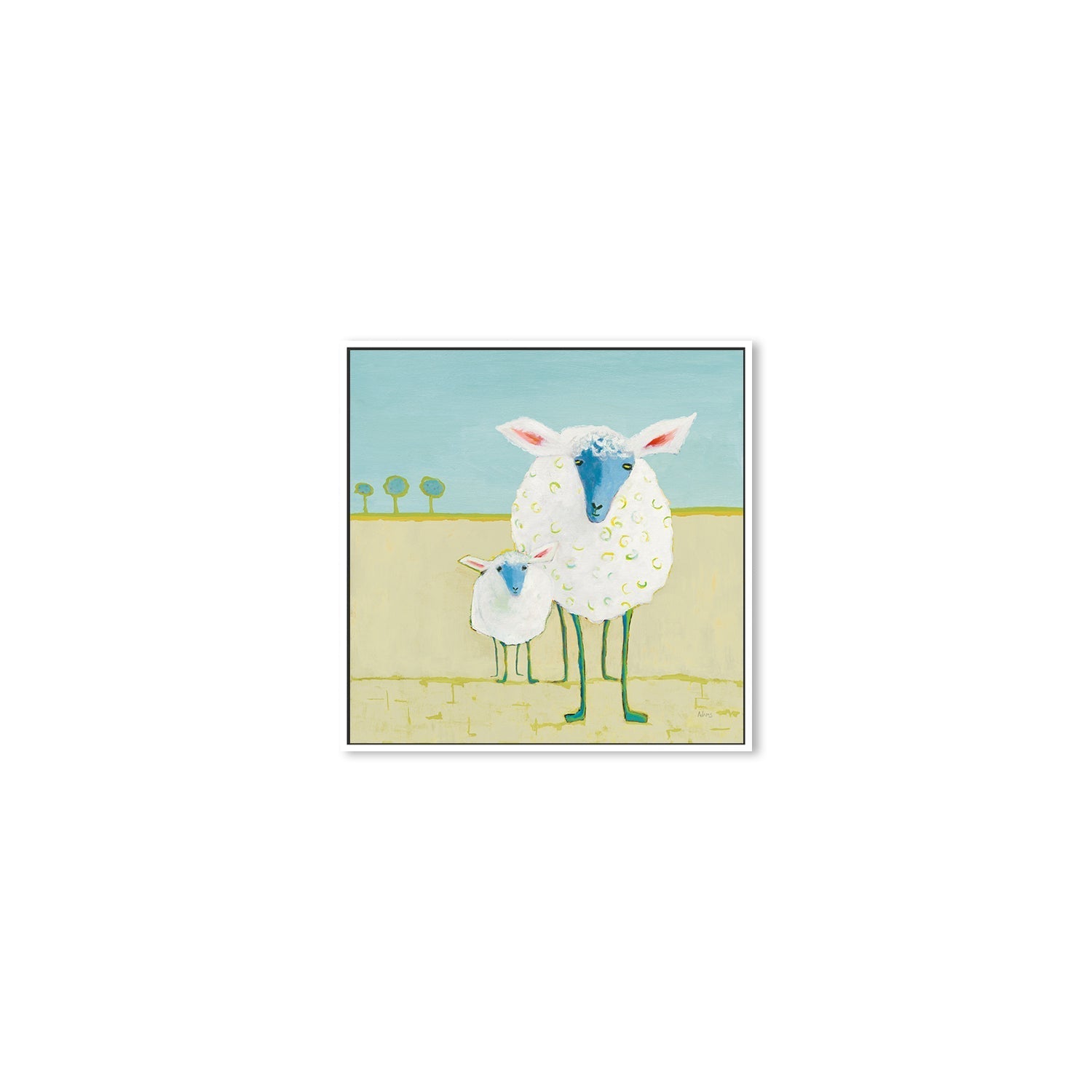 wall-art-print-canvas-poster-framed-Colorful Sheep , By Phyllis Adams-5