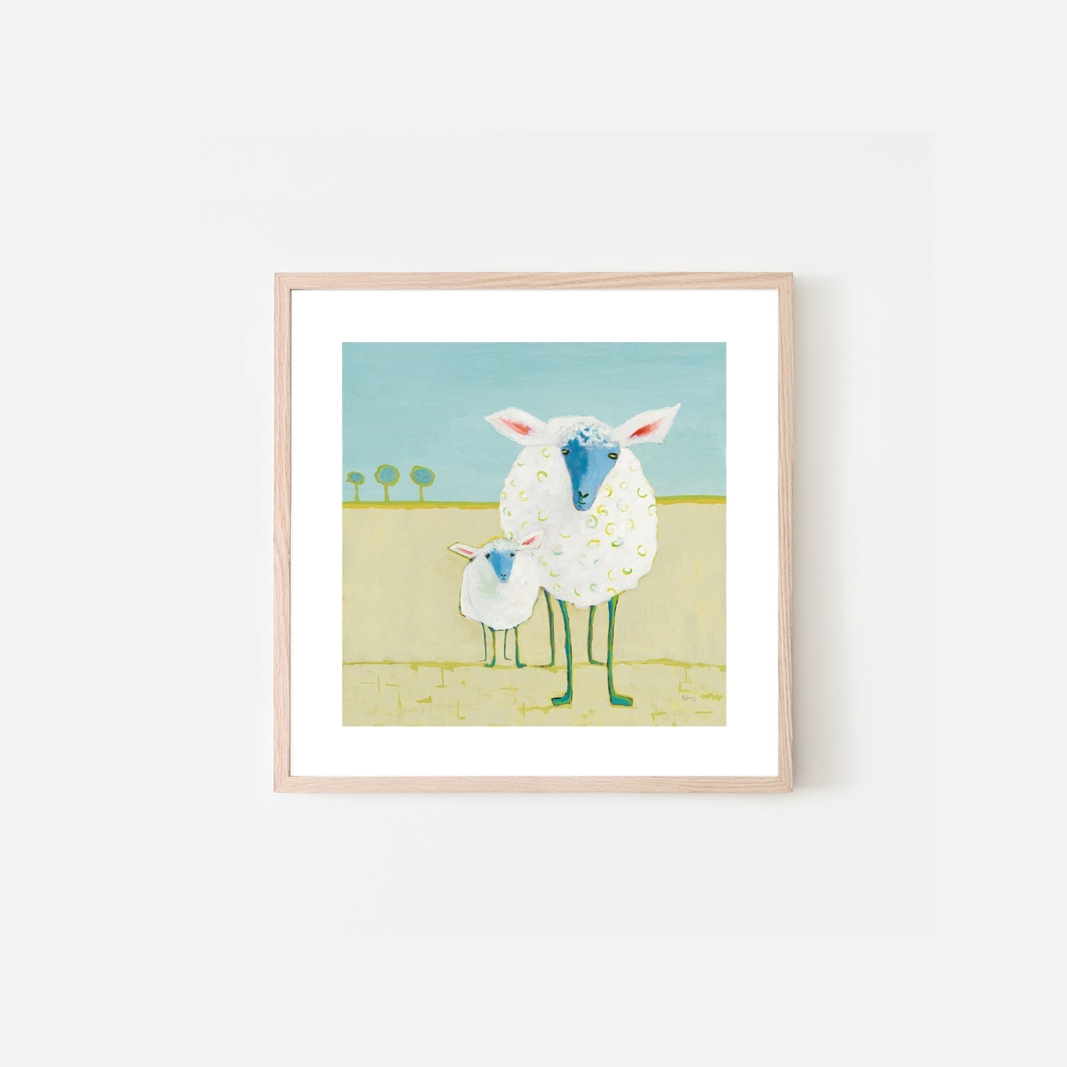 wall-art-print-canvas-poster-framed-Colorful Sheep , By Phyllis Adams-6