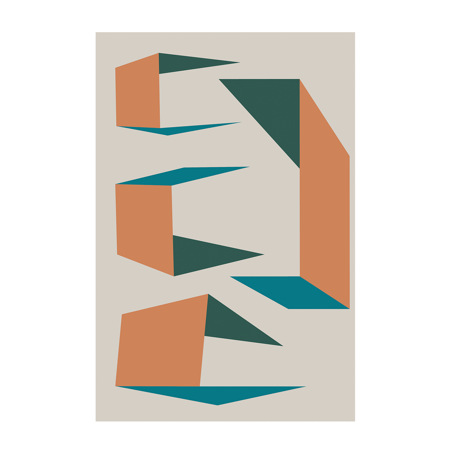 wall-art-print-canvas-poster-framed-Colour Angles, Style A-1