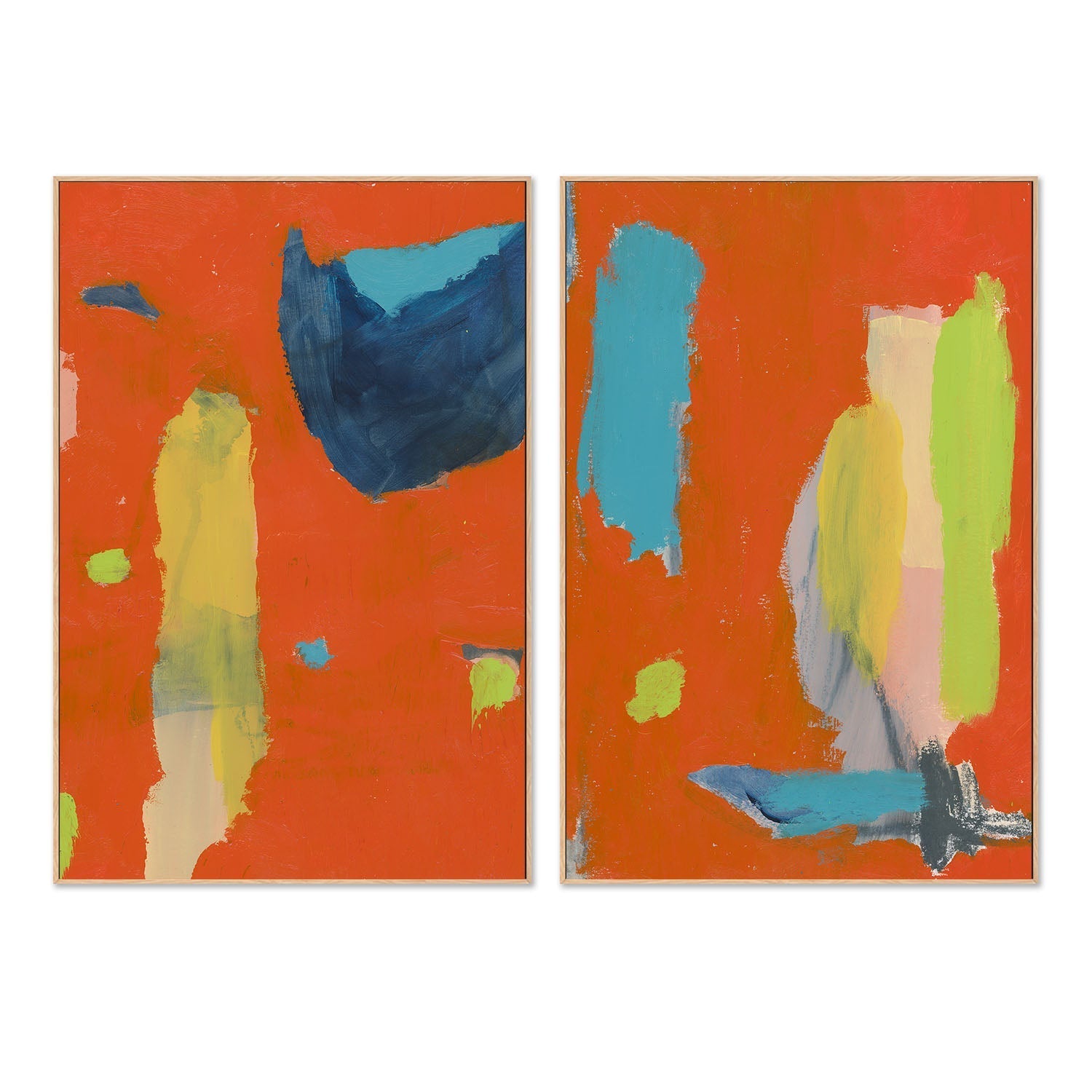 wall-art-print-canvas-poster-framed-Colour Block, Style A & B, Set Of 2 , By Aubrey-4