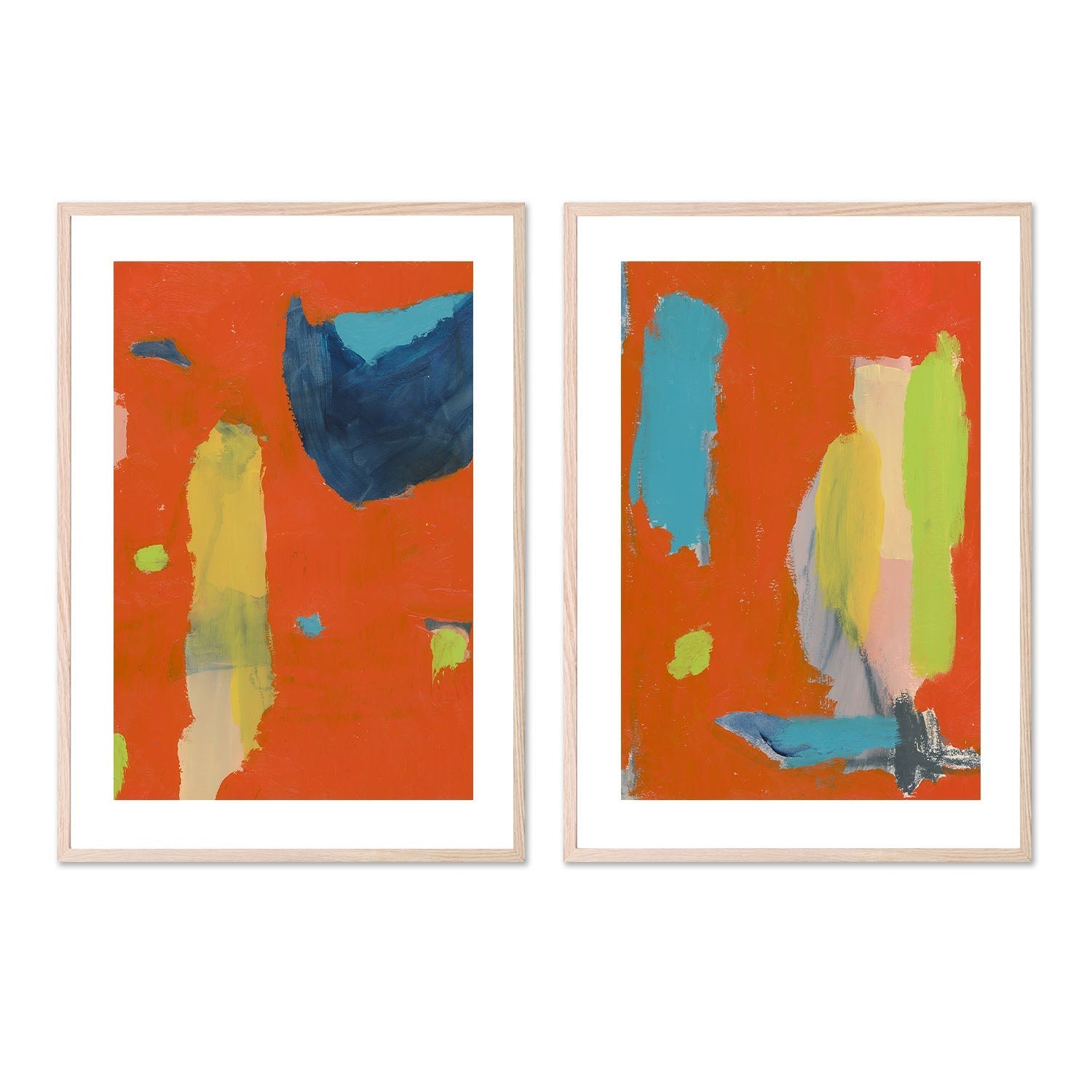 wall-art-print-canvas-poster-framed-Colour Block, Style A & B, Set Of 2 , By Aubrey-6