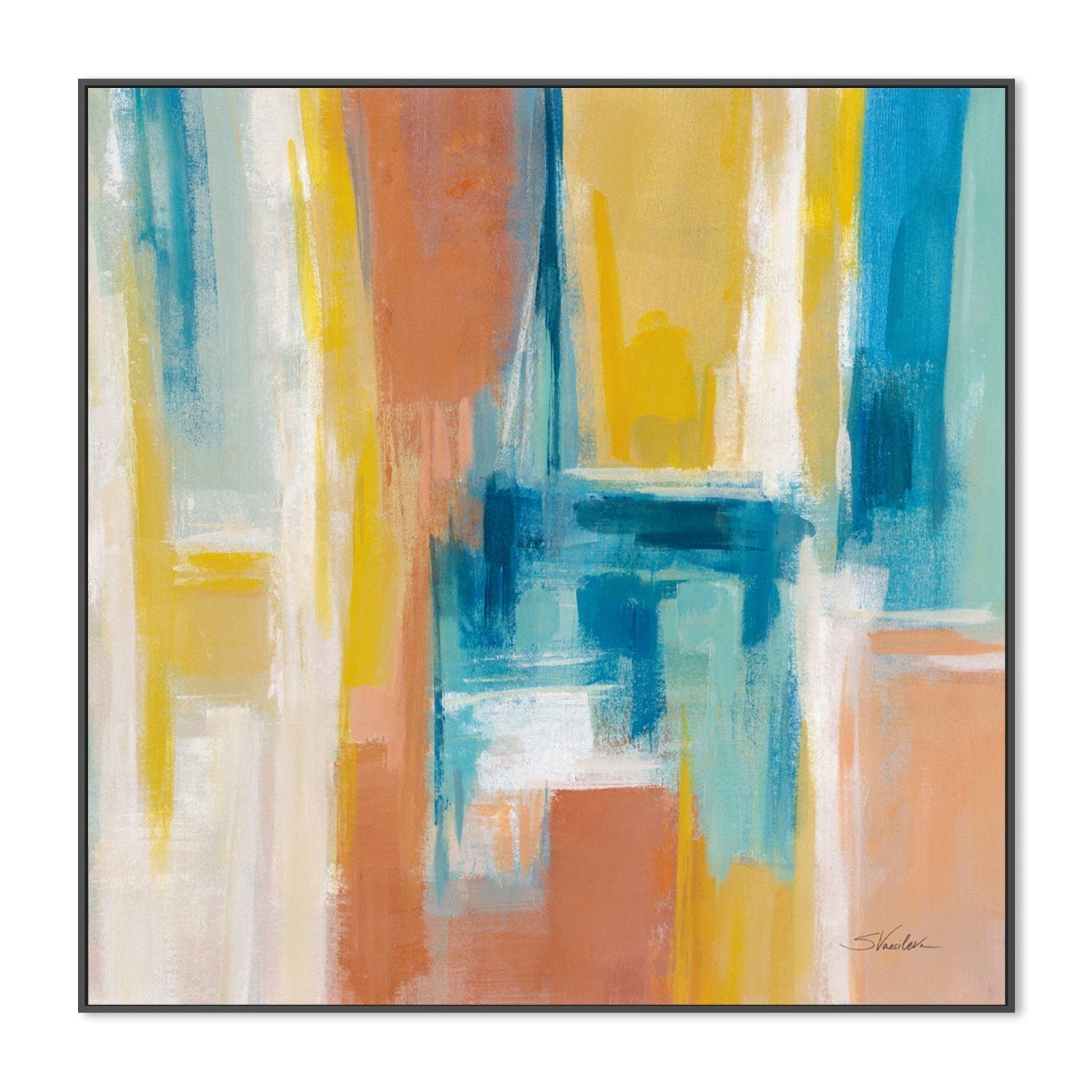 wall-art-print-canvas-poster-framed-Colour Blocks-by-Silvia Vassileva-Gioia Wall Art