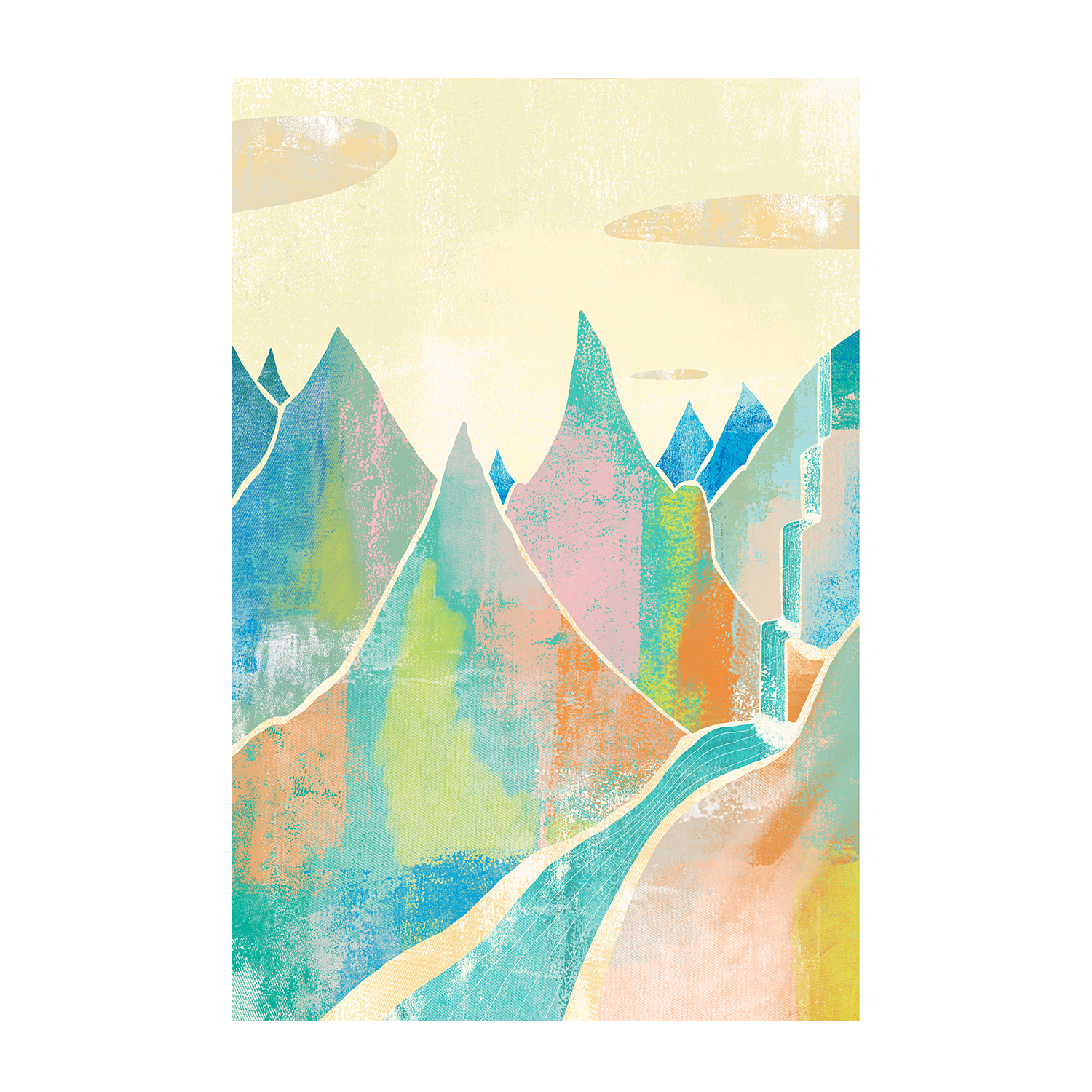 wall-art-print-canvas-poster-framed-Colour Cascade , By Nikita Jariwala-GIOIA-WALL-ART