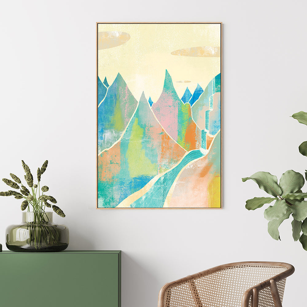 wall-art-print-canvas-poster-framed-Colour Cascade , By Nikita Jariwala-GIOIA-WALL-ART