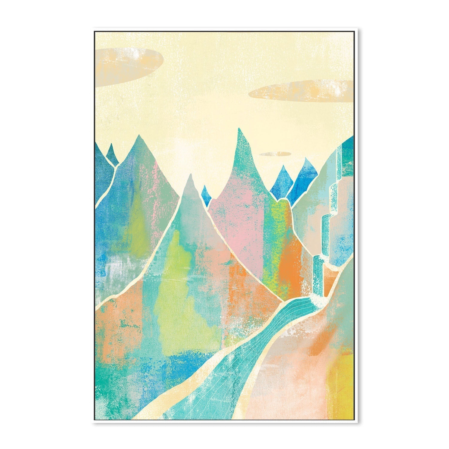 wall-art-print-canvas-poster-framed-Colour Cascade , By Nikita Jariwala-GIOIA-WALL-ART