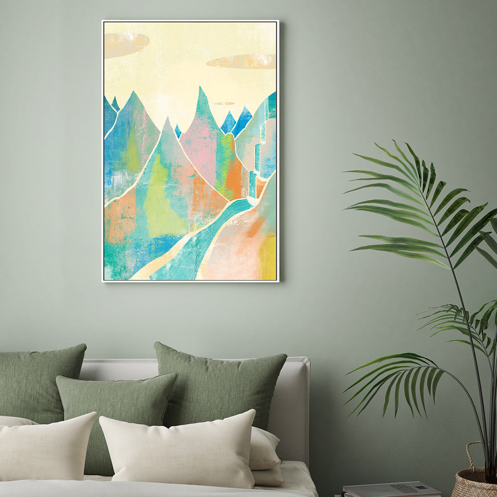 wall-art-print-canvas-poster-framed-Colour Cascade , By Nikita Jariwala-GIOIA-WALL-ART