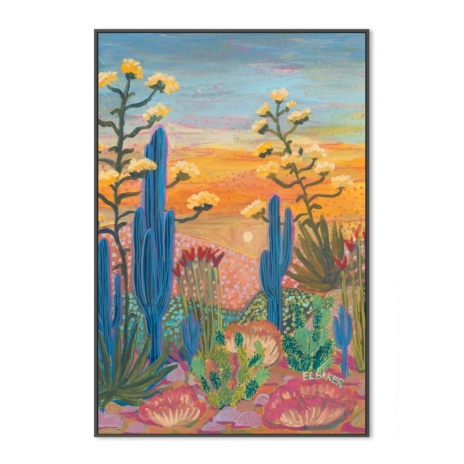 wall-art-print-canvas-poster-framed-Colourful Cactus , By Eleanor Baker-3