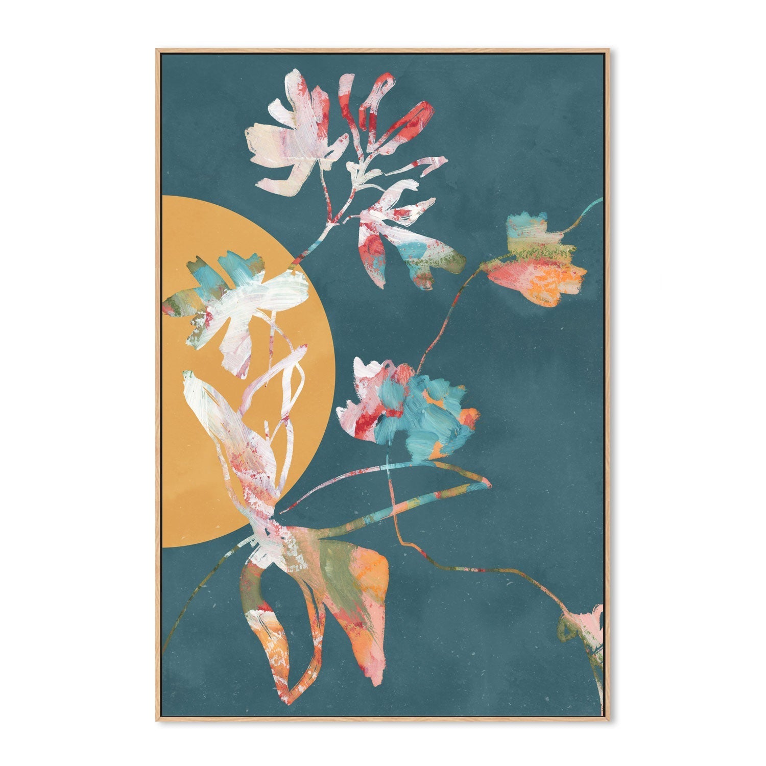 wall-art-print-canvas-poster-framed-Colourful Geometric Botanical, Style A , By Nina Blue-4