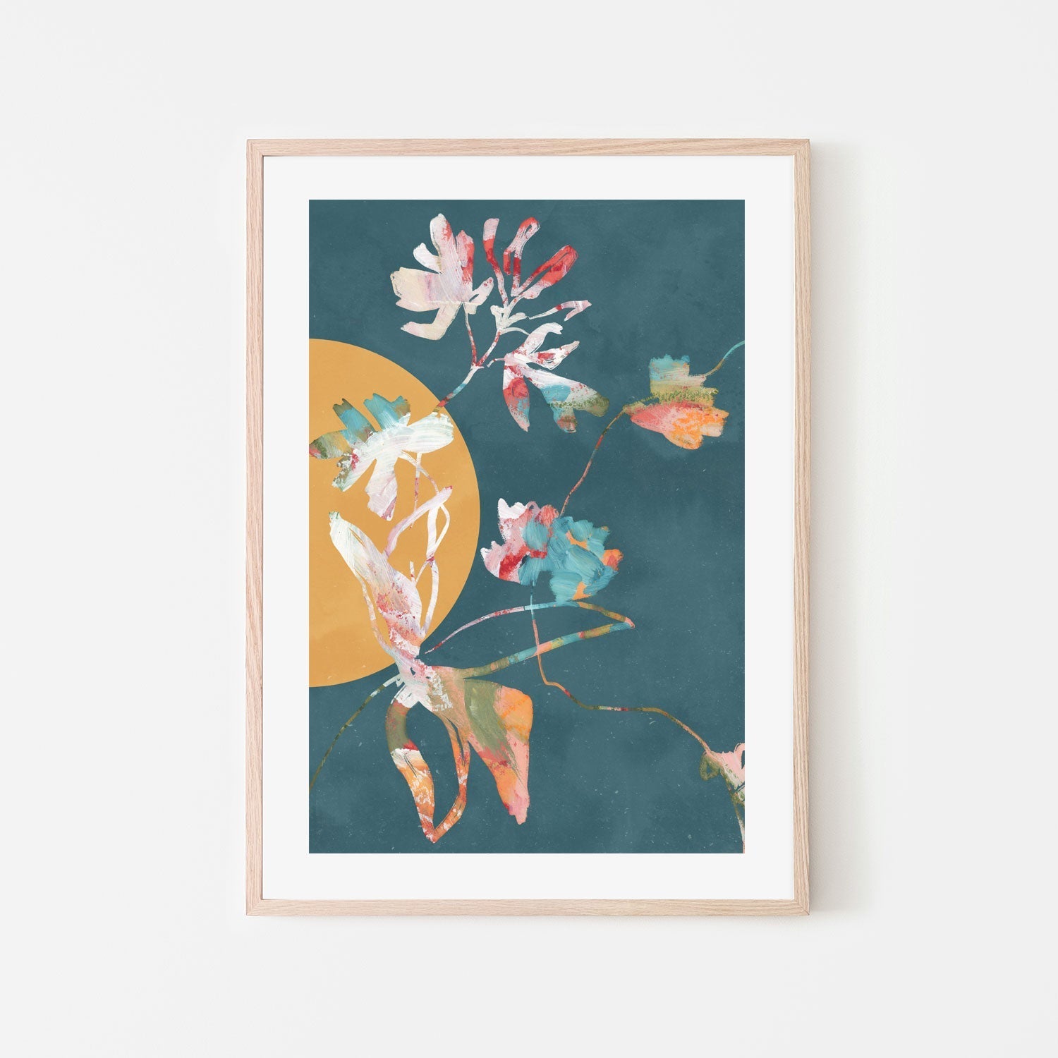 wall-art-print-canvas-poster-framed-Colourful Geometric Botanical, Style A , By Nina Blue-6