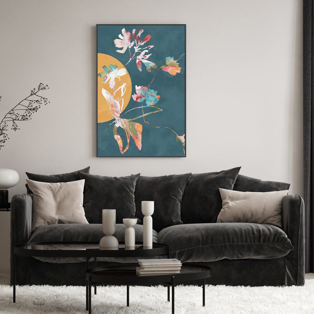 wall-art-print-canvas-poster-framed-Colourful Geometric Botanical, Style A , By Nina Blue-7