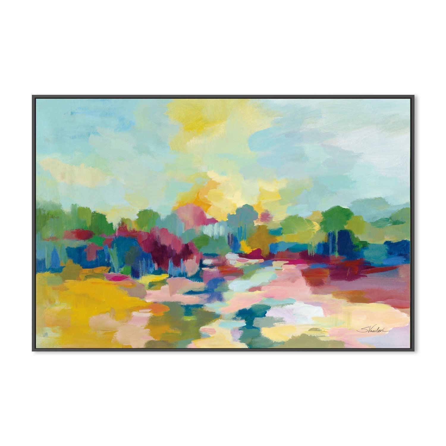 wall-art-print-canvas-poster-framed-Colourful Inlet-by-Silvia Vassileva-Gioia Wall Art