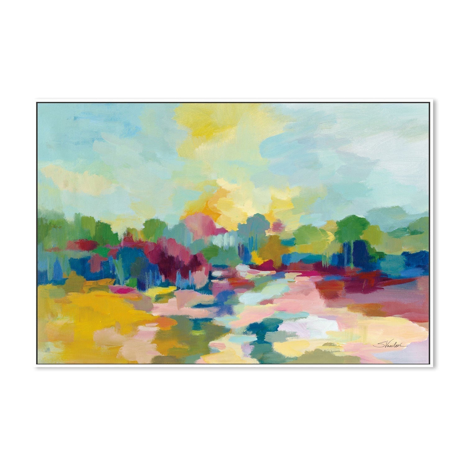wall-art-print-canvas-poster-framed-Colourful Inlet-by-Silvia Vassileva-Gioia Wall Art
