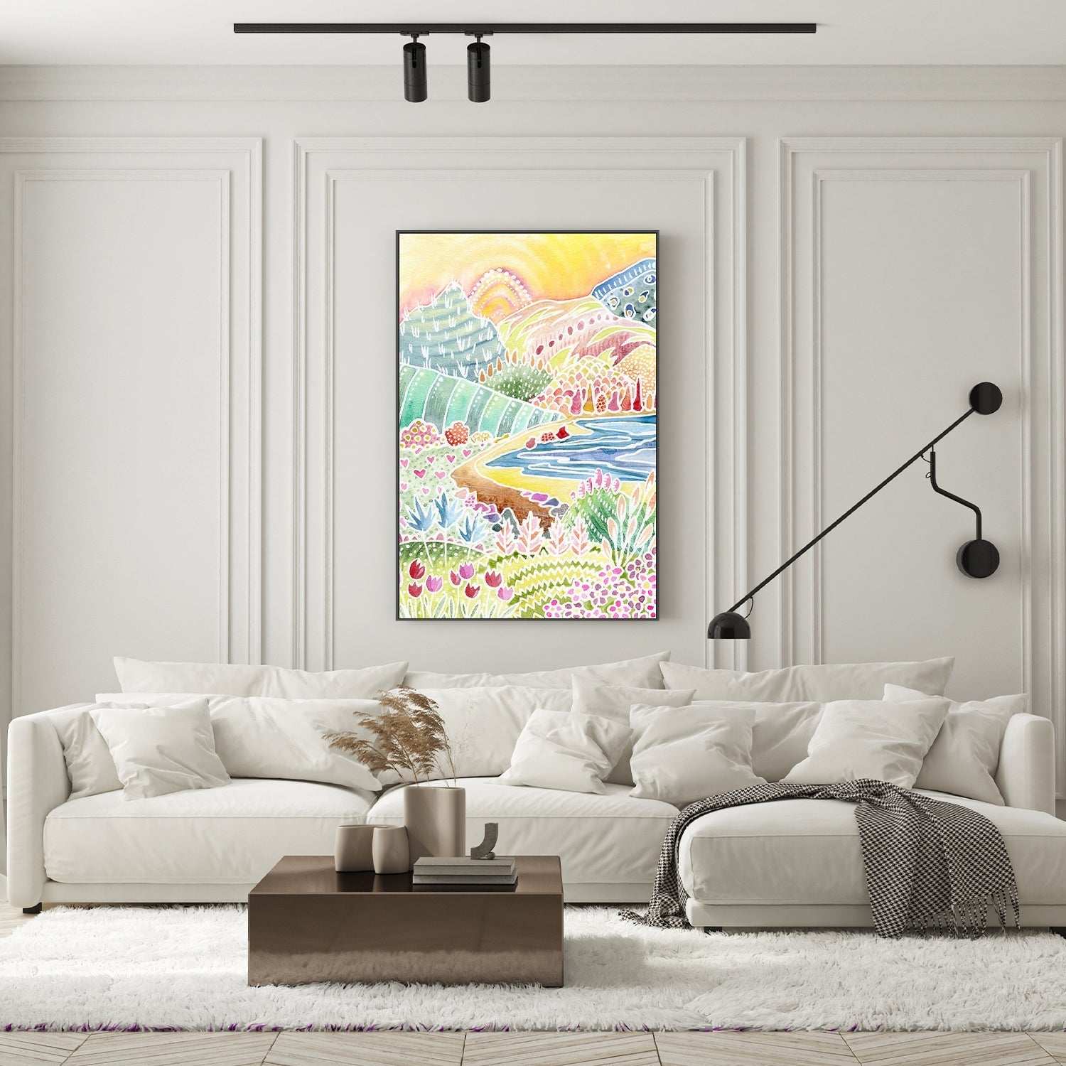 wall-art-print-canvas-poster-framed-Colourful Landscape, Style A , By Jessie Mitchelson-7