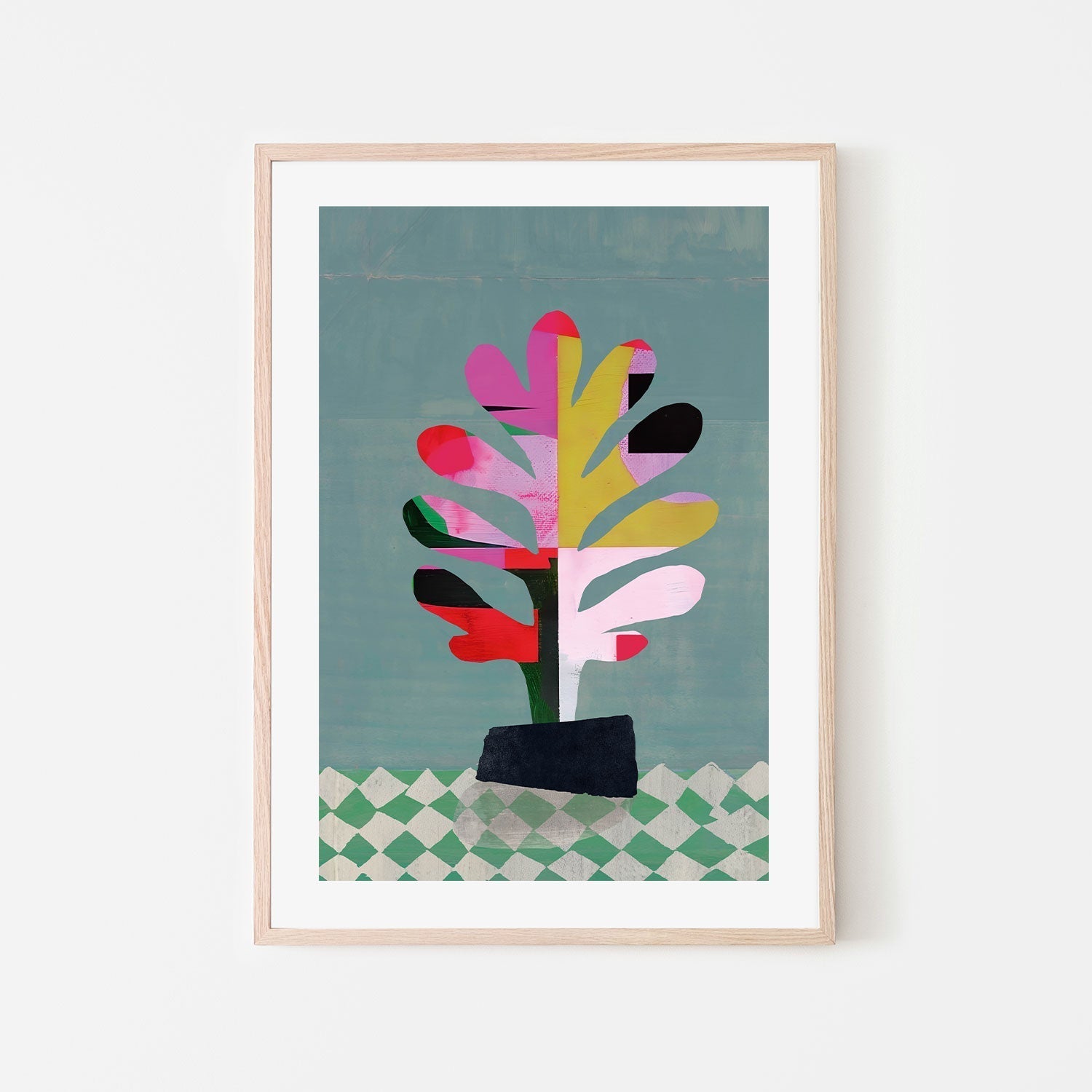wall-art-print-canvas-poster-framed-Colourful Plant , By Rogério Arruda-GIOIA-WALL-ART