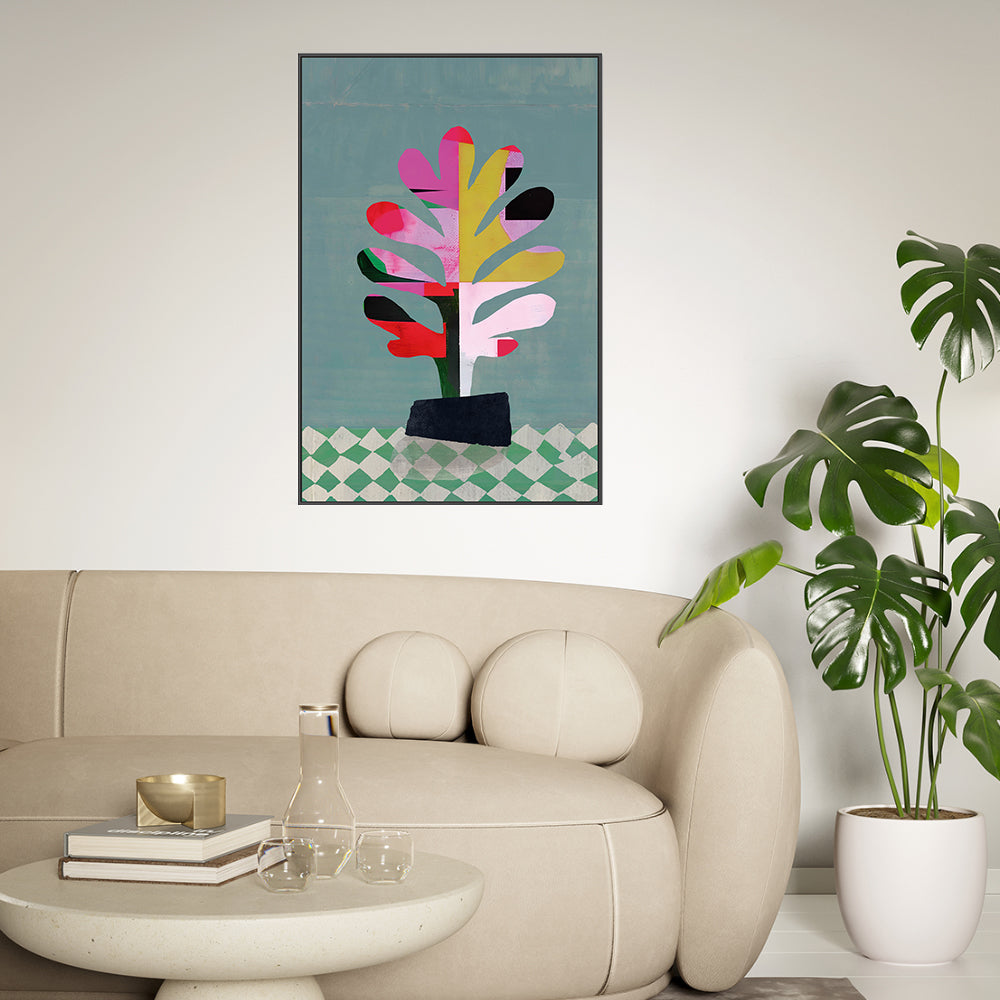 wall-art-print-canvas-poster-framed-Colourful Plant , By Rogério Arruda-GIOIA-WALL-ART