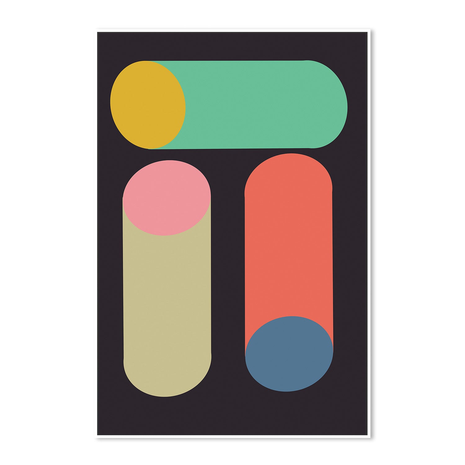 wall-art-print-canvas-poster-framed-Colourful Tubes , By JL Design-5