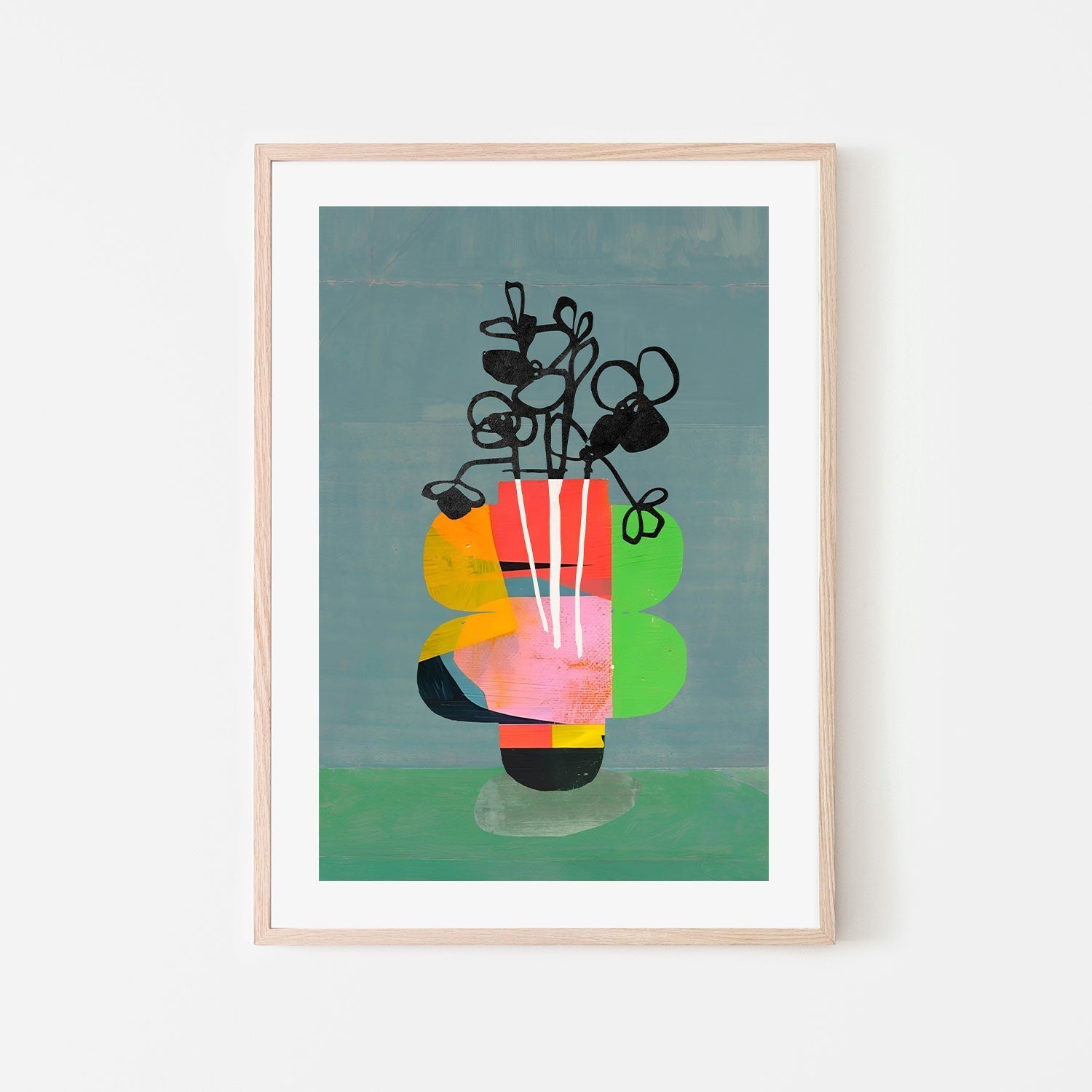 wall-art-print-canvas-poster-framed-Colourful Vase , By Rogério Arruda-GIOIA-WALL-ART