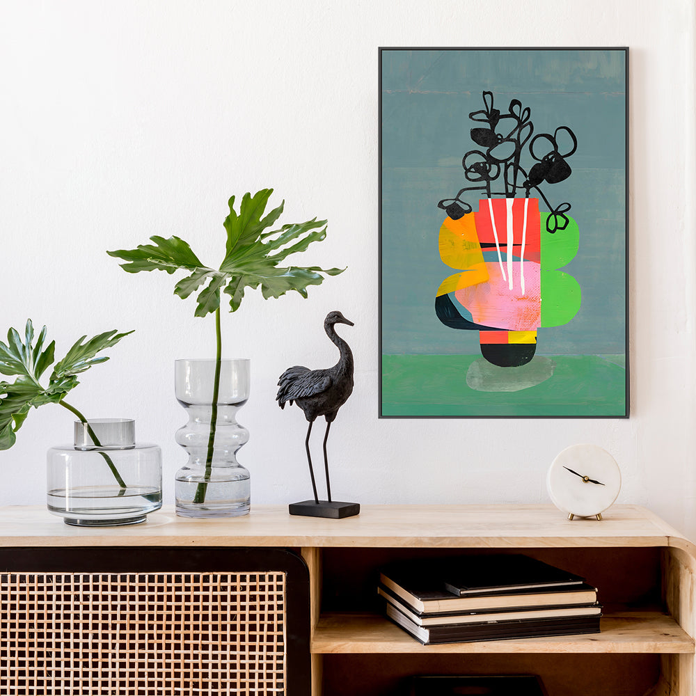 wall-art-print-canvas-poster-framed-Colourful Vase , By Rogério Arruda-GIOIA-WALL-ART