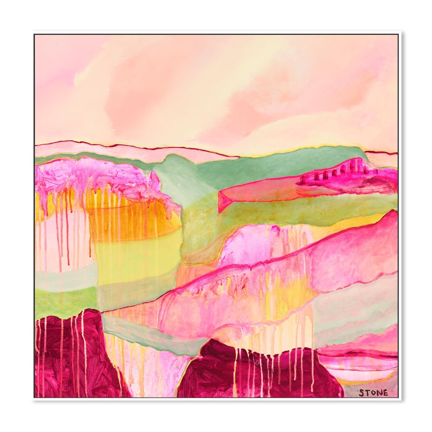 wall-art-print-canvas-poster-framed-Colours Melting , By Belinda Stone-GIOIA-WALL-ART