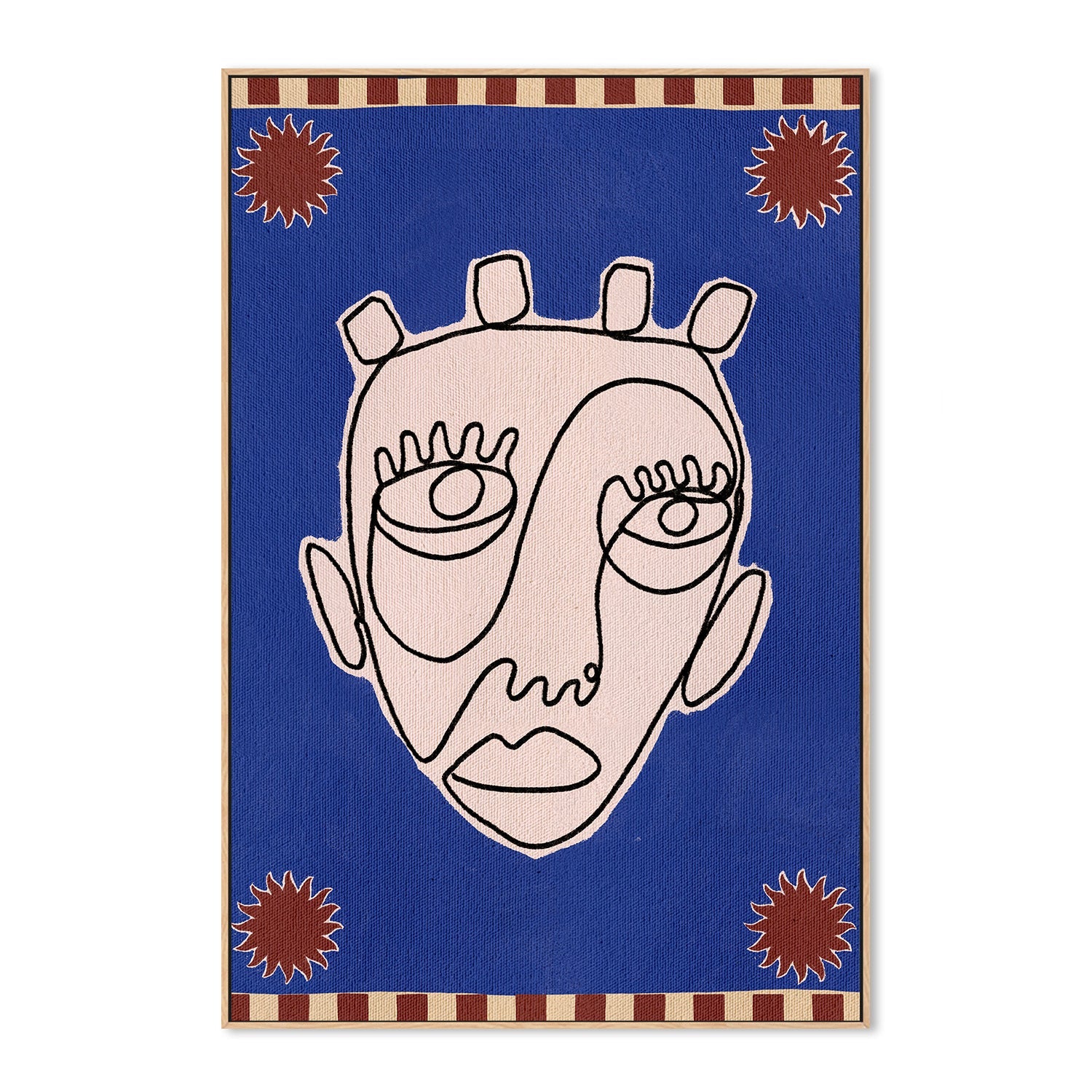 wall-art-print-canvas-poster-framed-Contours in Blue-4