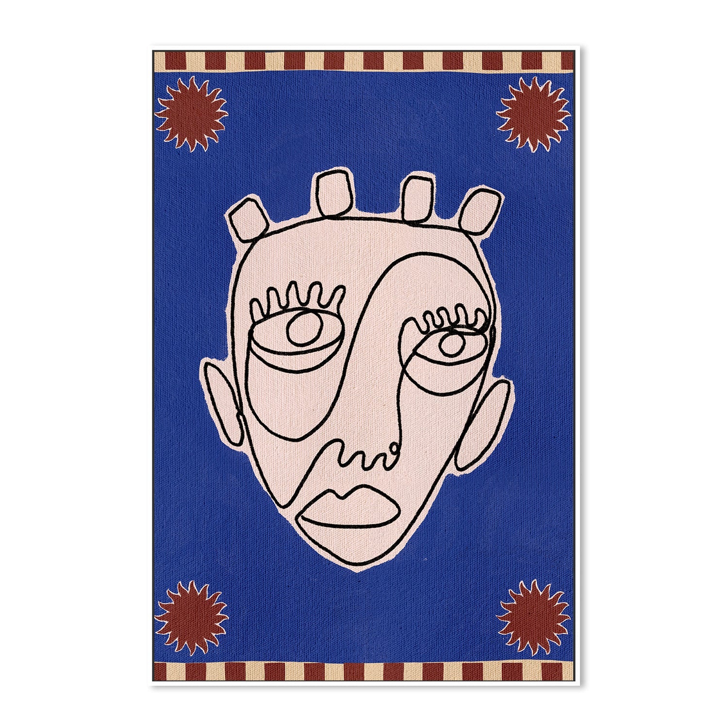 wall-art-print-canvas-poster-framed-Contours in Blue-5