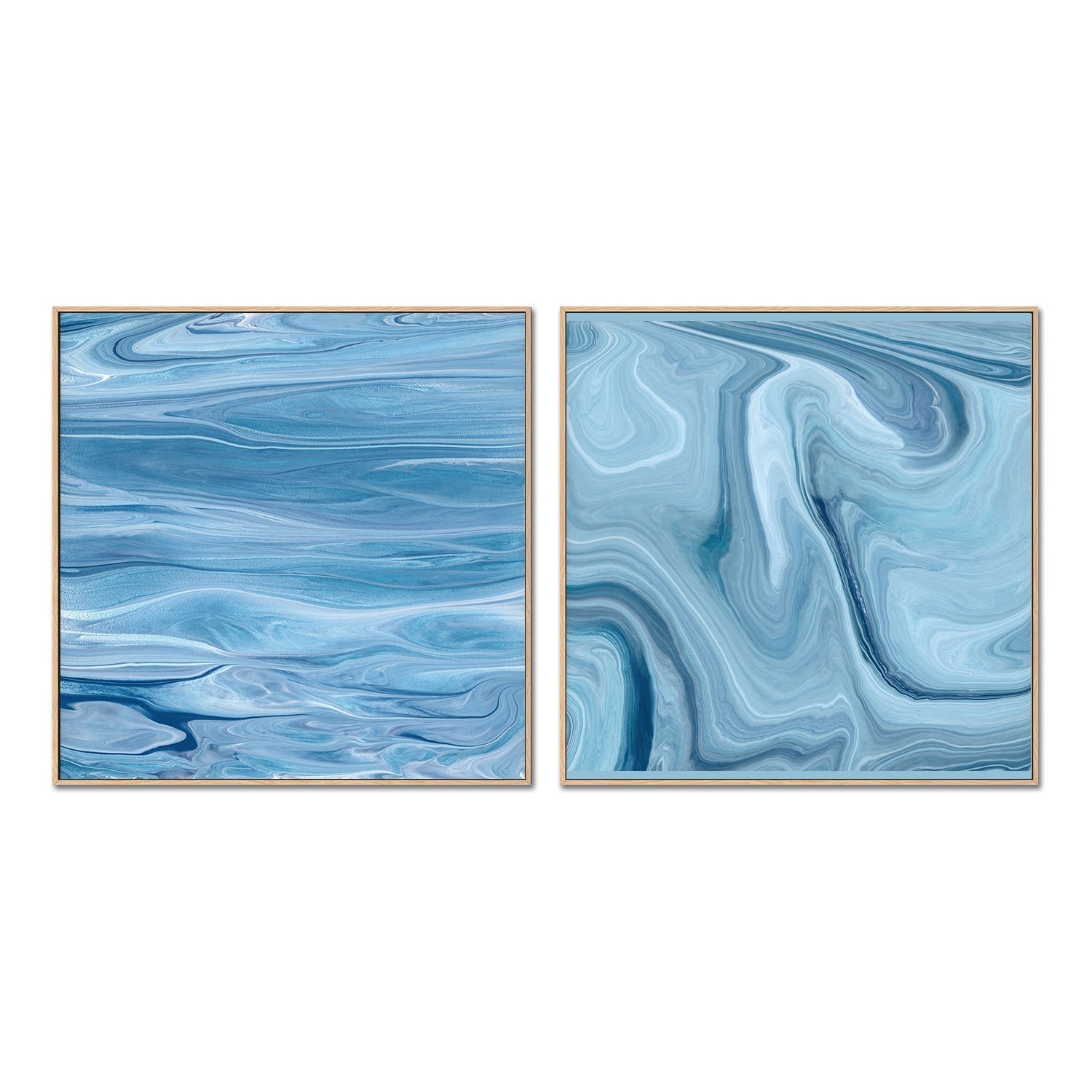 wall-art-print-canvas-poster-framed-Cool Blue , Style A & B, Set Of 2, By Cathy Anderson , By Cathy Anderson-4