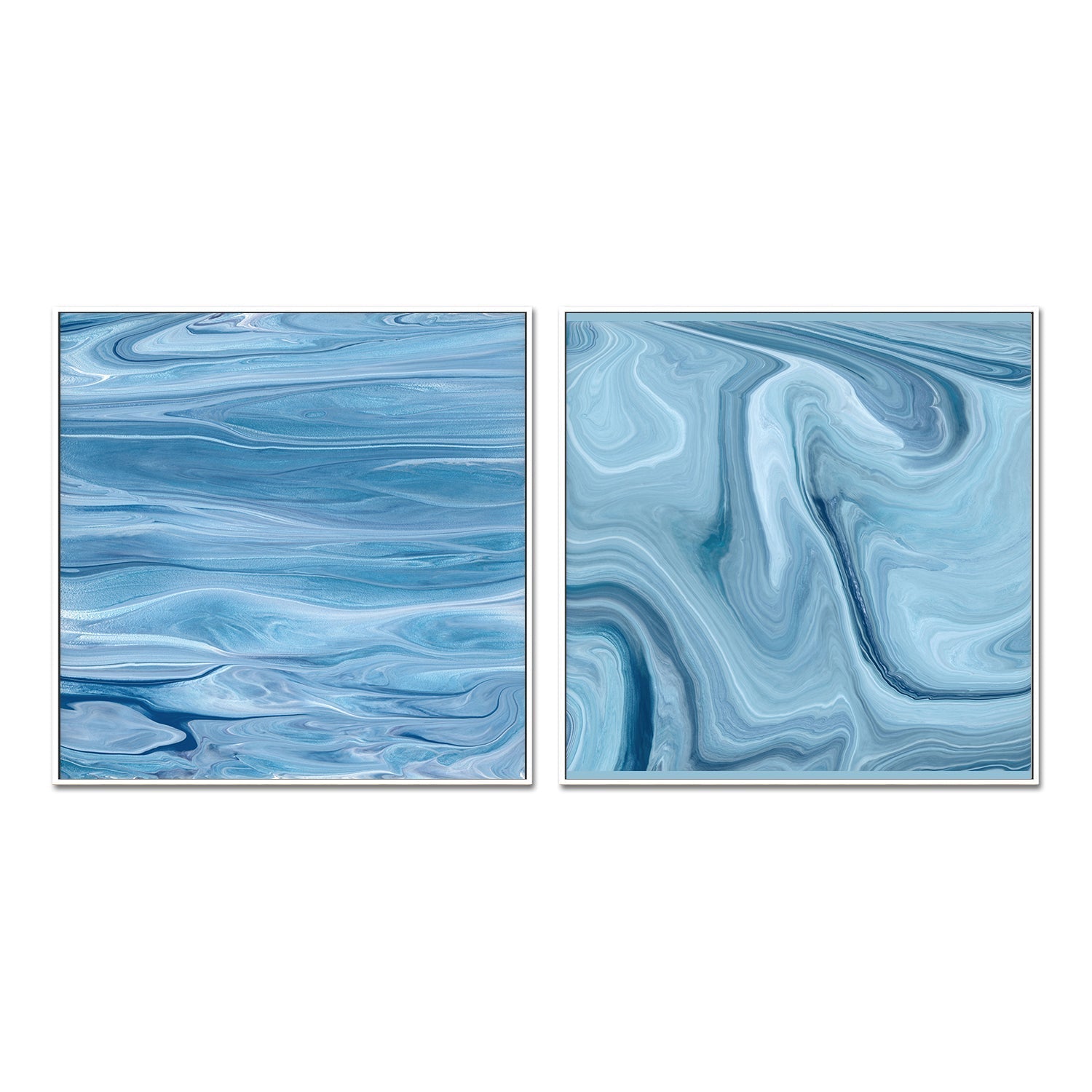 wall-art-print-canvas-poster-framed-Cool Blue , Style A & B, Set Of 2, By Cathy Anderson , By Cathy Anderson-5