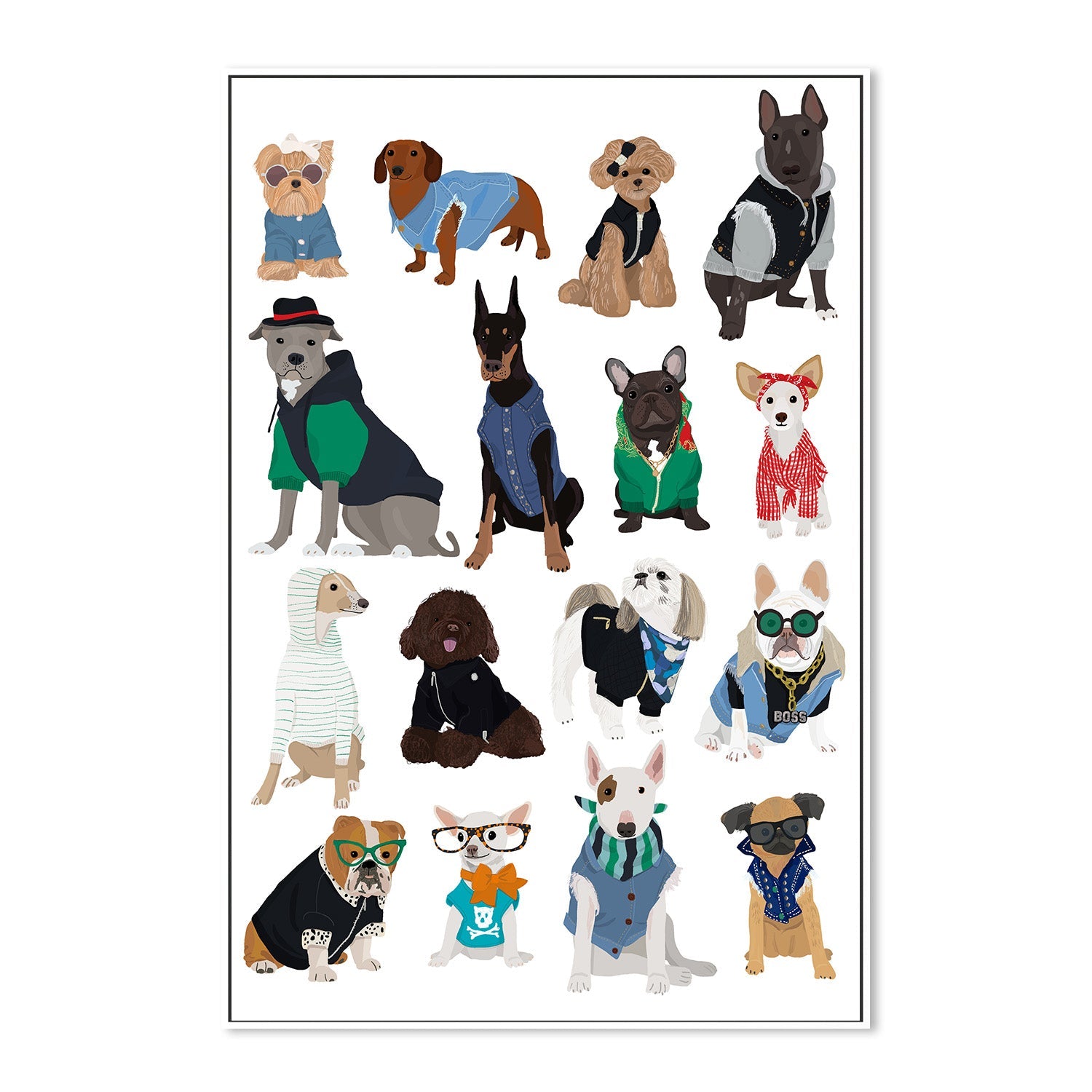 wall-art-print-canvas-poster-framed-Cool Dog Print-5