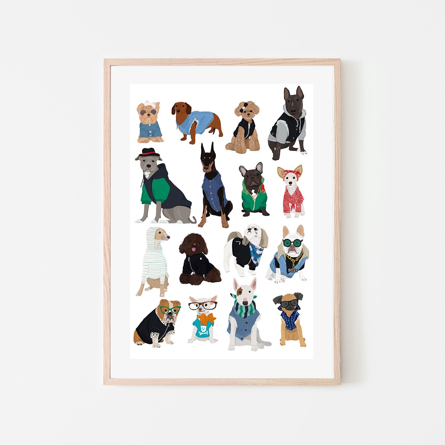 wall-art-print-canvas-poster-framed-Cool Dog Print-6
