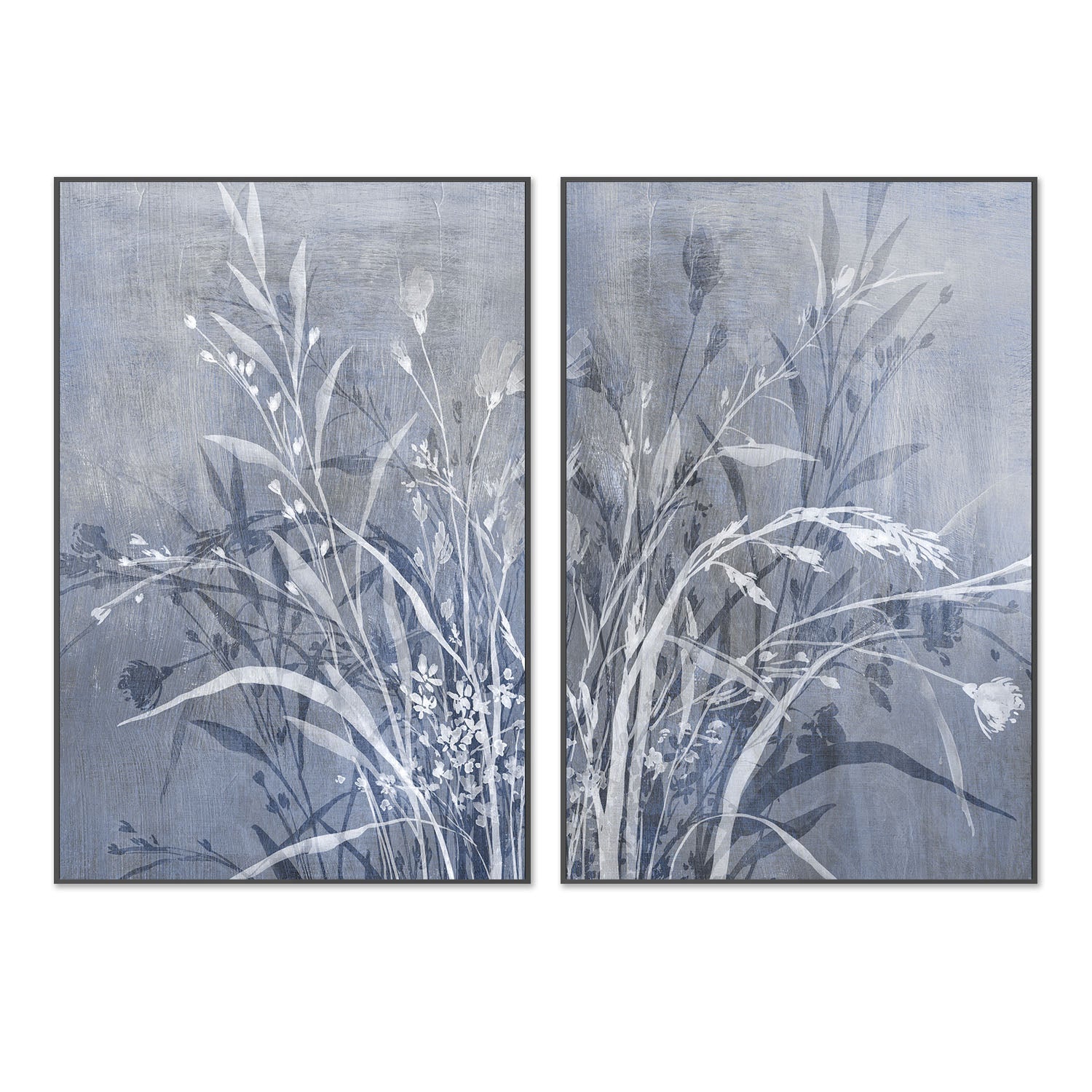 wall-art-print-canvas-poster-framed-Cool Flower, Style A & B, Set Of 2 , By Aria K-3