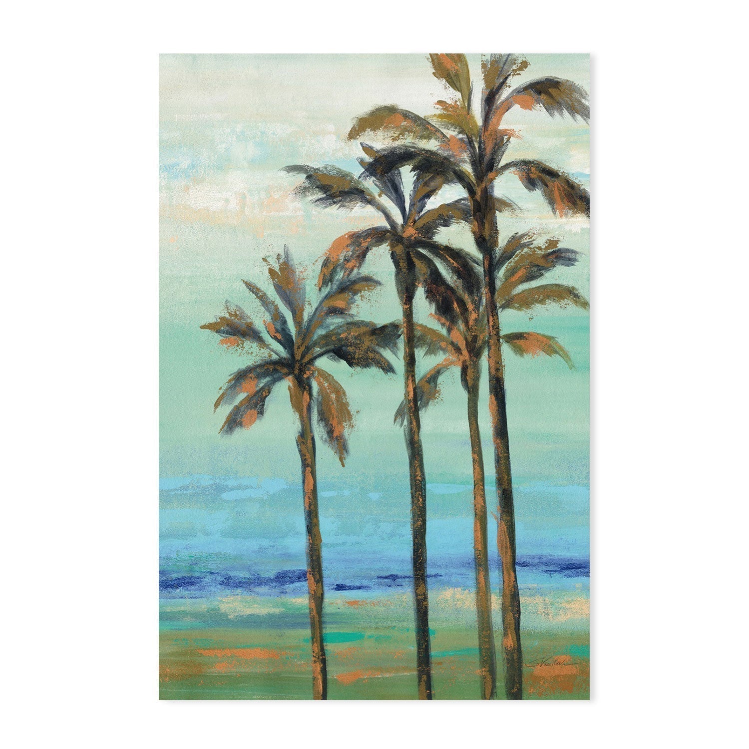 wall-art-print-canvas-poster-framed-Copper Palms, Style A-by-Silvia Vassileva-Gioia Wall Art