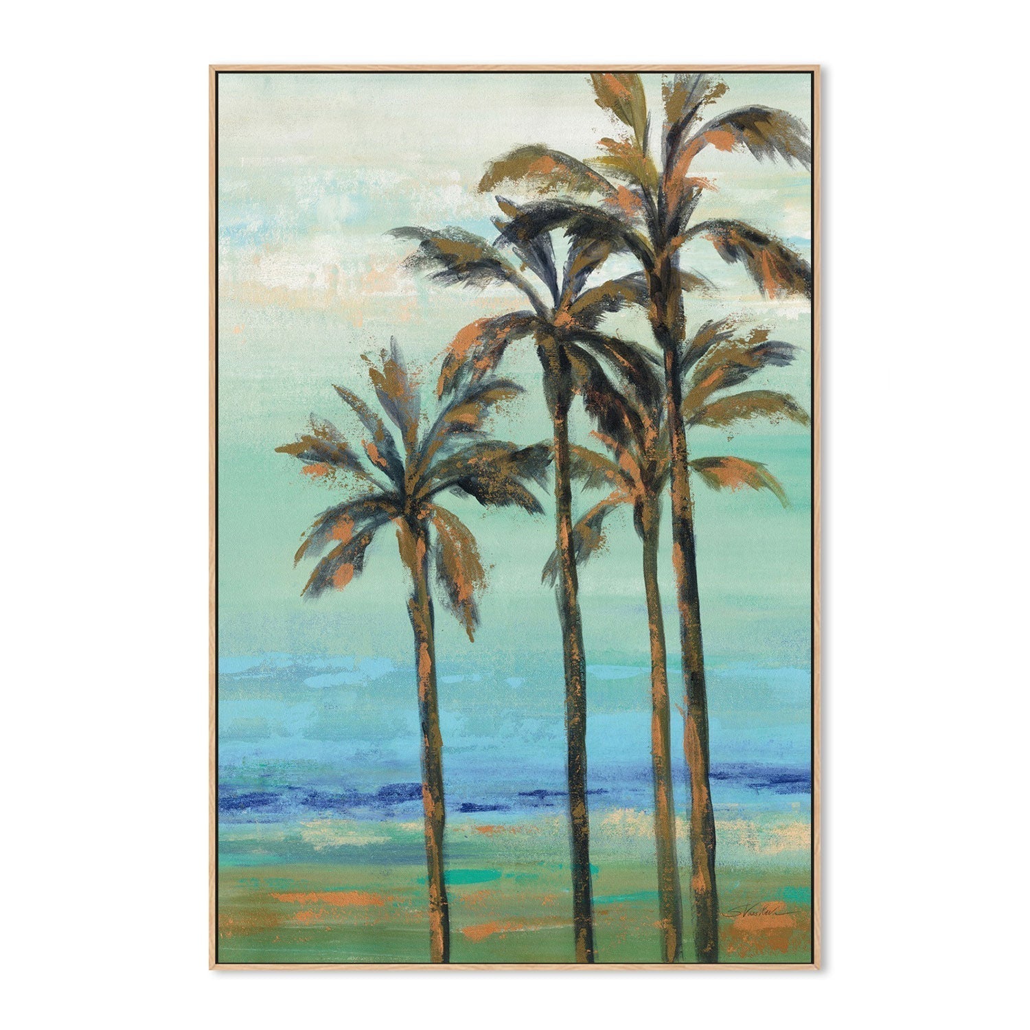 wall-art-print-canvas-poster-framed-Copper Palms, Style A-by-Silvia Vassileva-Gioia Wall Art