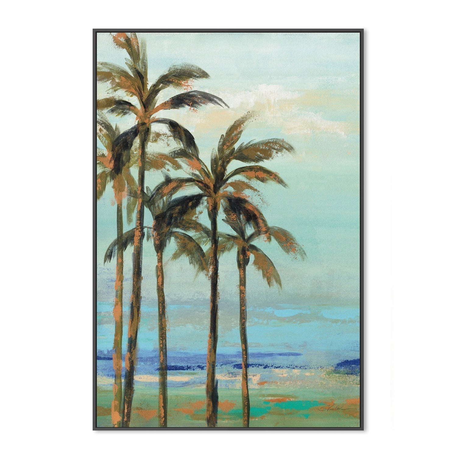 wall-art-print-canvas-poster-framed-Copper Palms, Style B-by-Silvia Vassileva-Gioia Wall Art