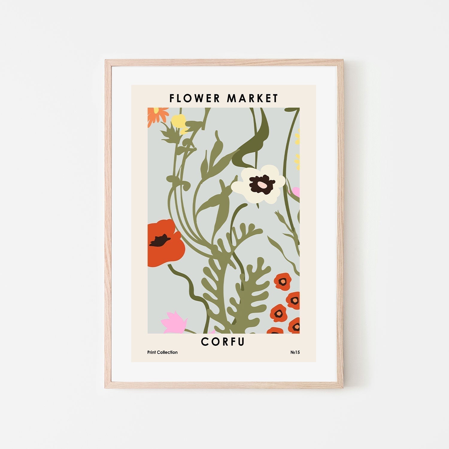 wall-art-print-canvas-poster-framed-Corfu Flower Market-GIOIA-WALL-ART