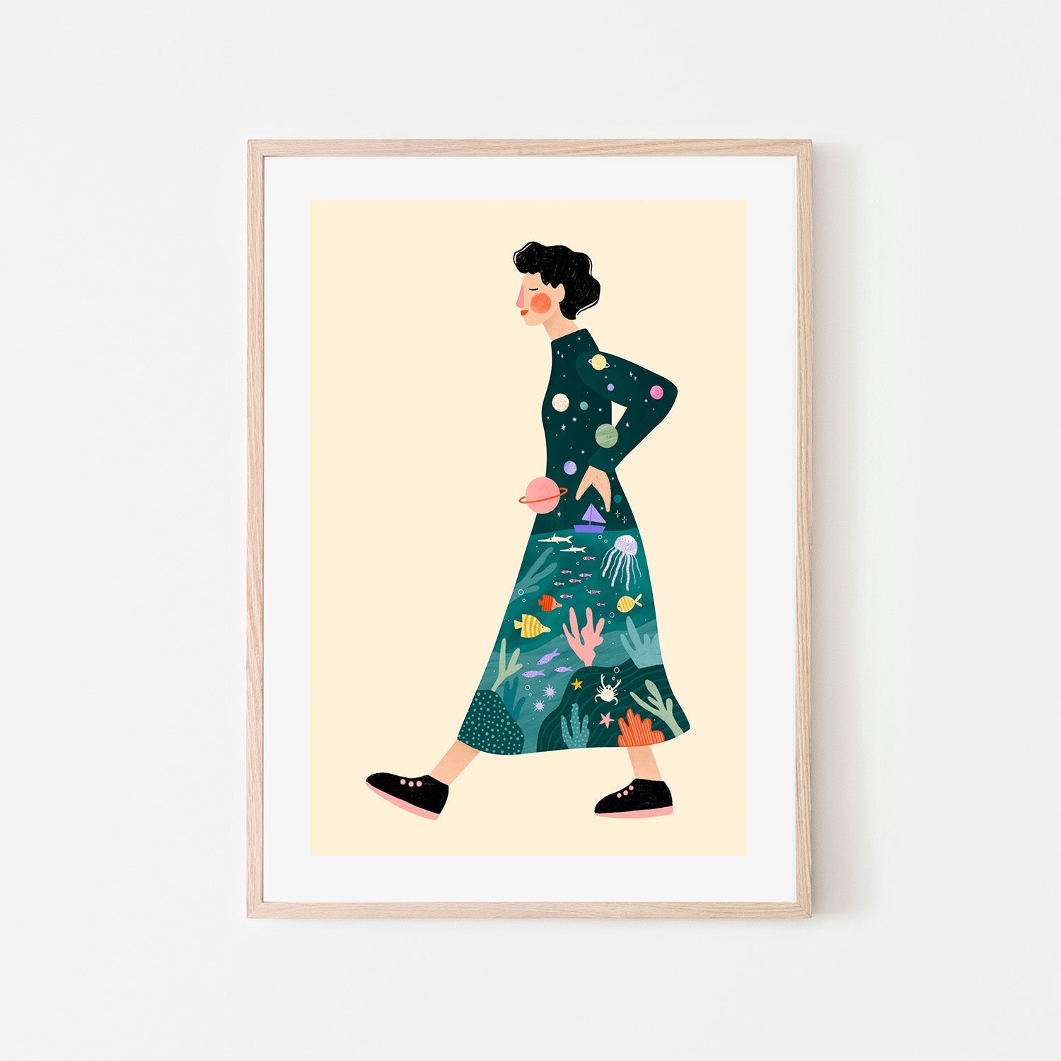 wall-art-print-canvas-poster-framed-Cosmic Journey Dress-6