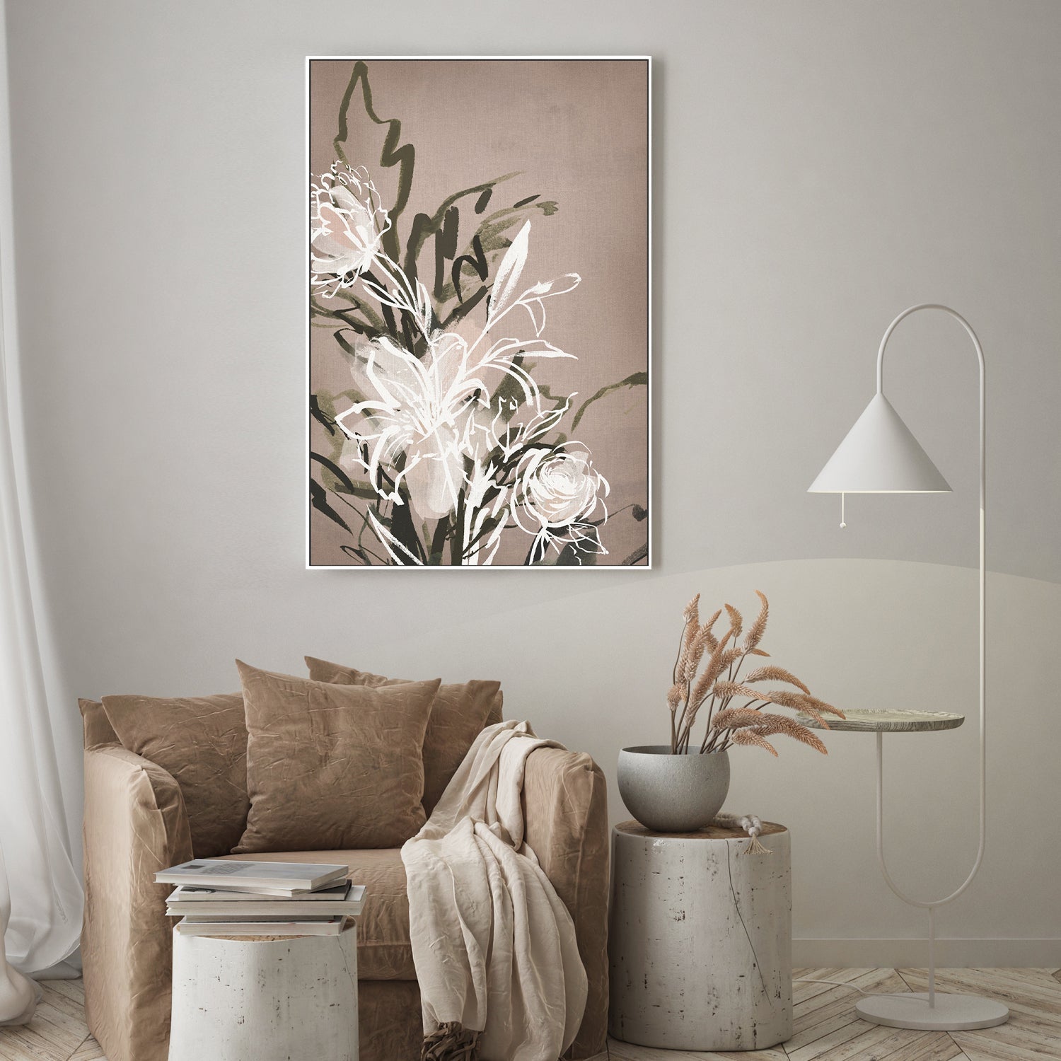 wall-art-print-canvas-poster-framed-Cottage Bouquet-by-Dear Musketeer Studio-Gioia Wall Art