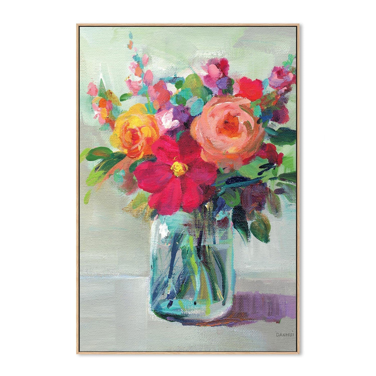wall-art-print-canvas-poster-framed-Cottage Garden Bouquet, Style A-by-Danhui Nai-Gioia Wall Art