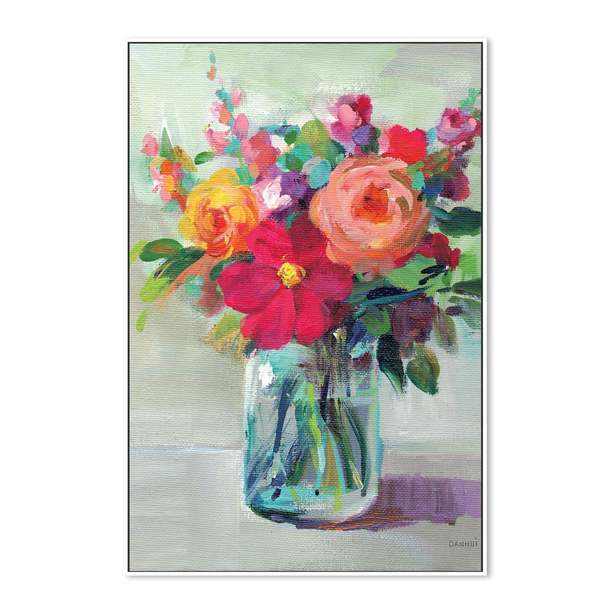 wall-art-print-canvas-poster-framed-Cottage Garden Bouquet, Style A-by-Danhui Nai-Gioia Wall Art