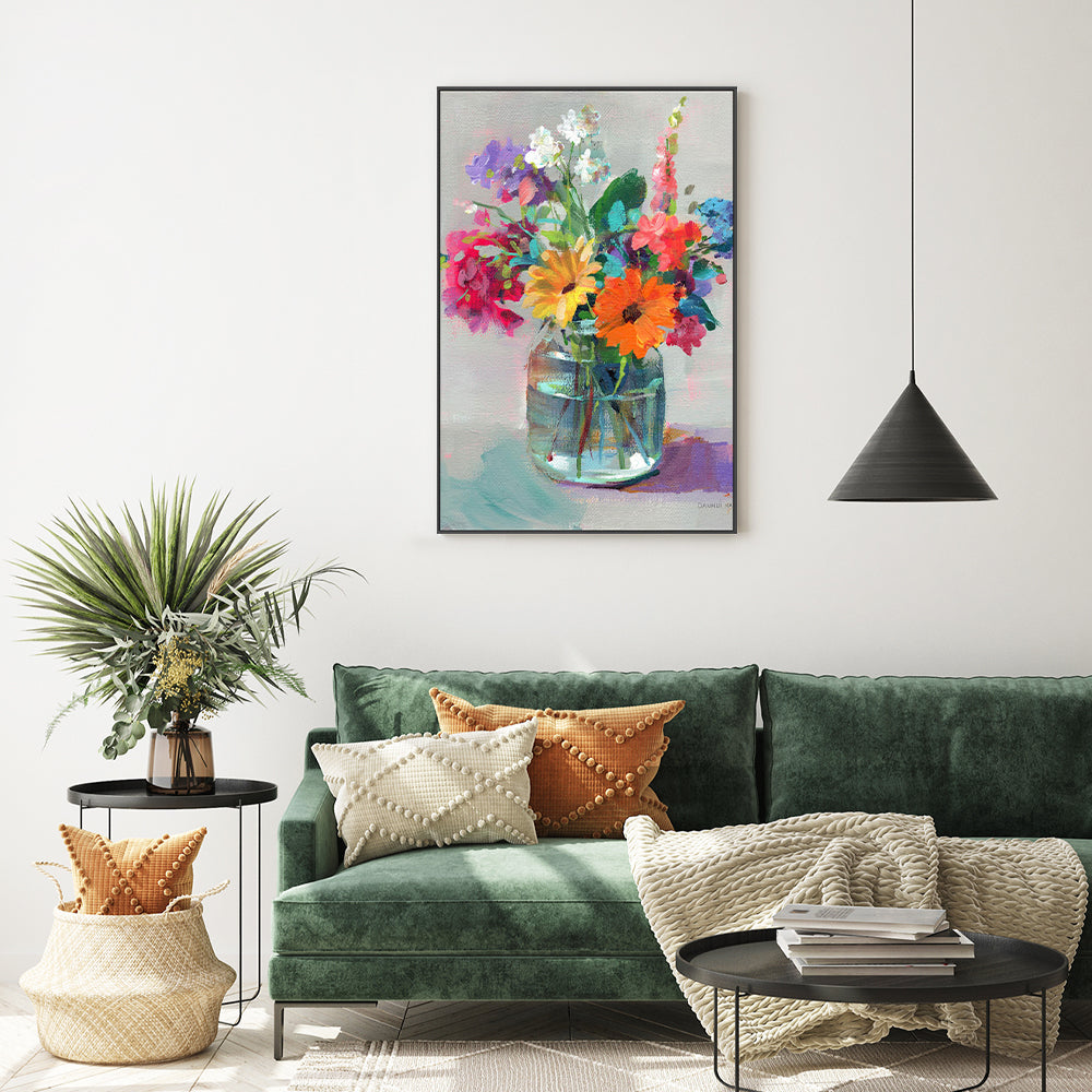 wall-art-print-canvas-poster-framed-Cottage Garden Bouquet, Style B-by-Danhui Nai-Gioia Wall Art