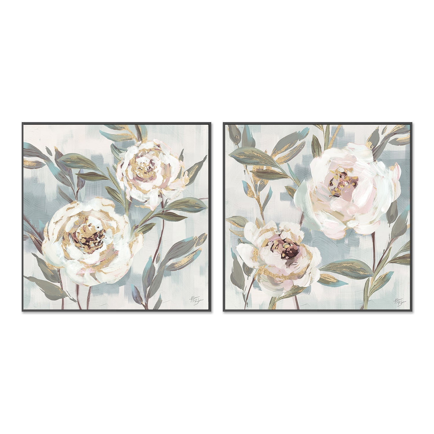 wall-art-print-canvas-poster-framed-Country Blossoms, Style A & B, Set of 2 , By Nina Blue-3