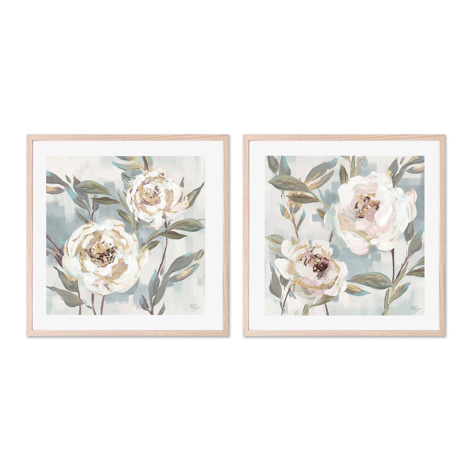 wall-art-print-canvas-poster-framed-Country Blossoms, Style A & B, Set of 2 , By Nina Blue-6