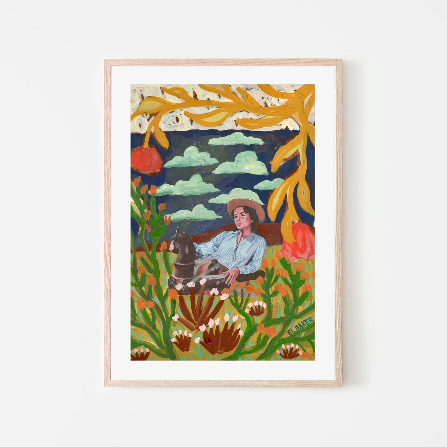 wall-art-print-canvas-poster-framed-Country Girl , By Eleanor Baker-6