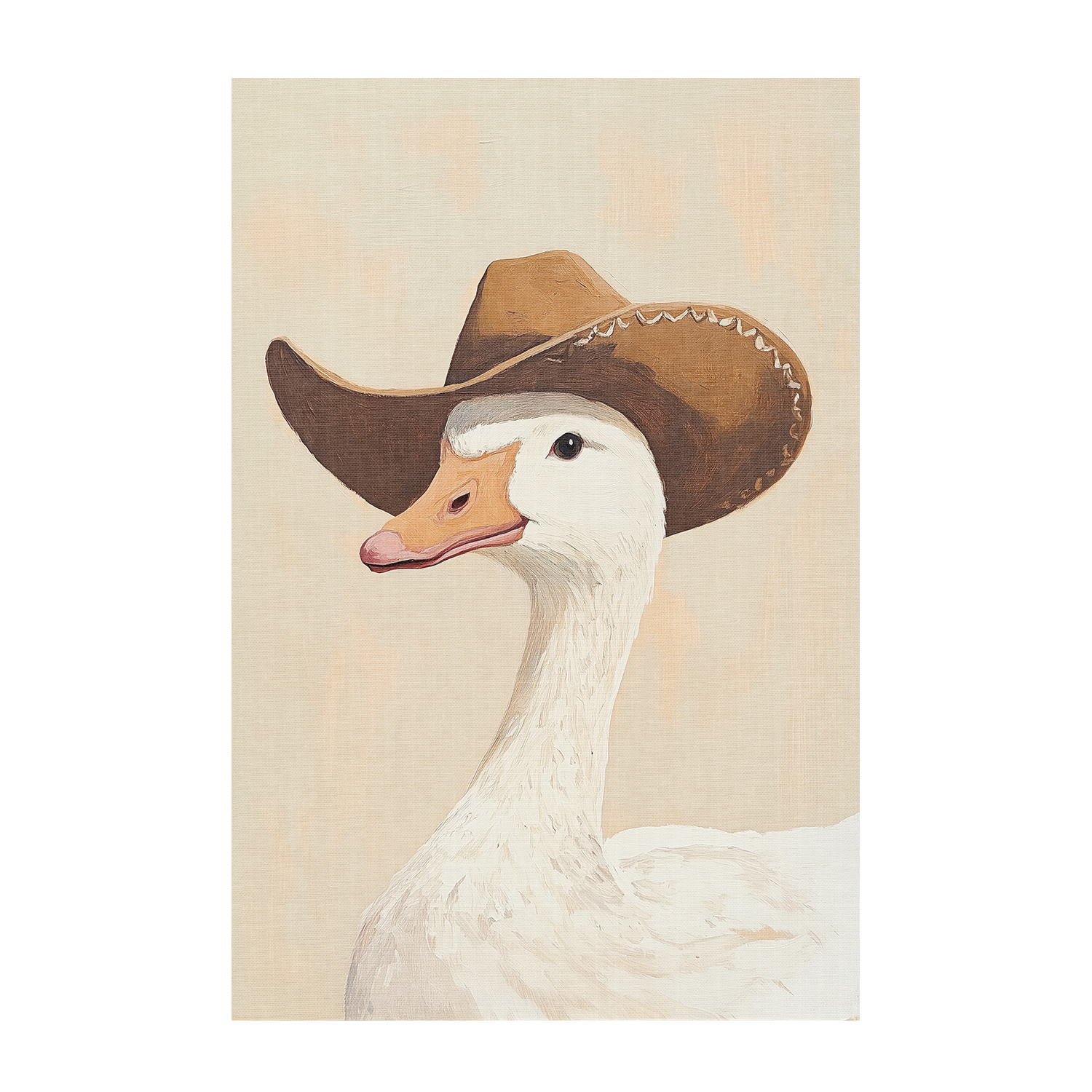 wall-art-print-canvas-poster-framed-Cowboy Duck Portrait , By Melloi Art-1