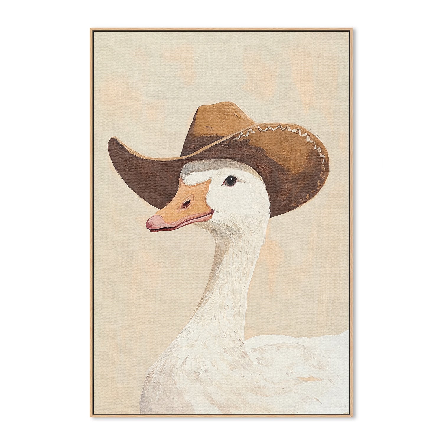 wall-art-print-canvas-poster-framed-Cowboy Duck Portrait , By Melloi Art-4