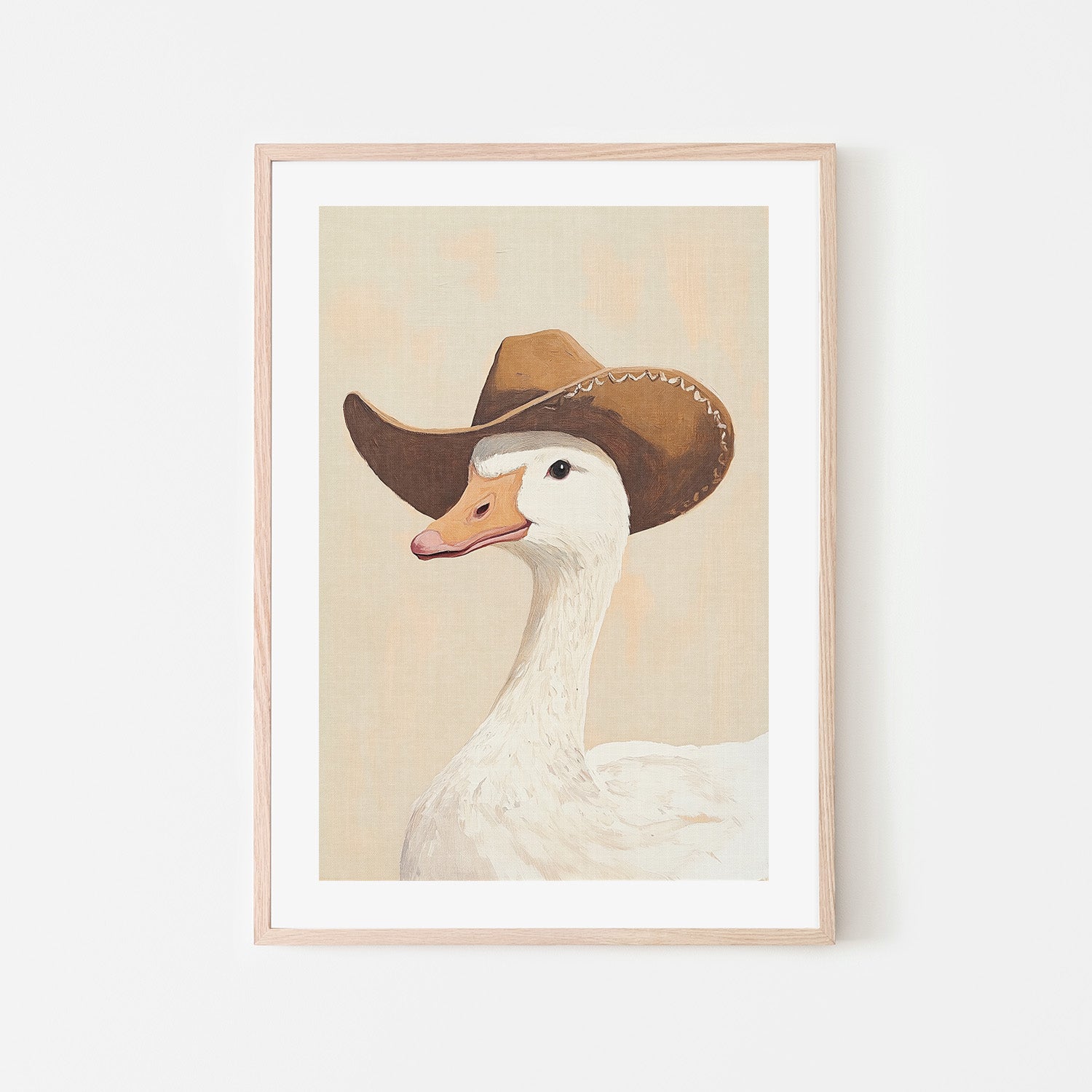 wall-art-print-canvas-poster-framed-Cowboy Duck Portrait , By Melloi Art-6